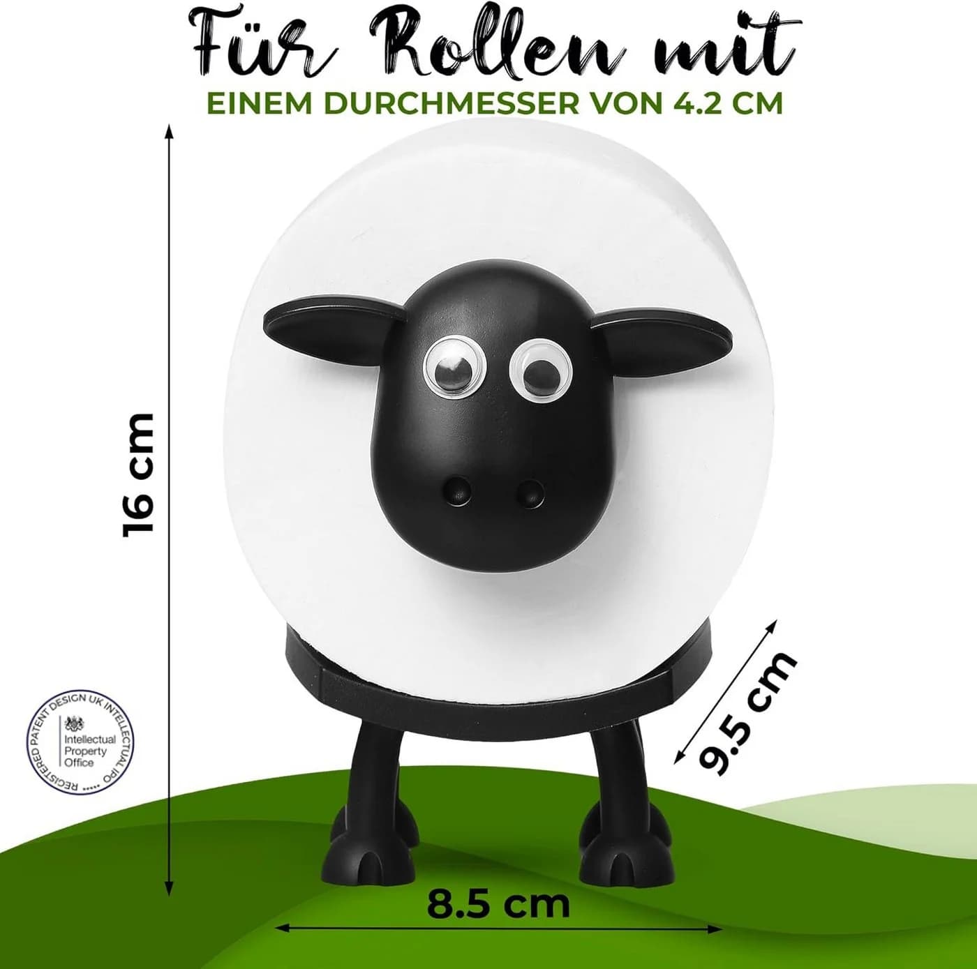ibettertec Toilettenpapierhalter Selbstklebend Schwarz Dekorativ