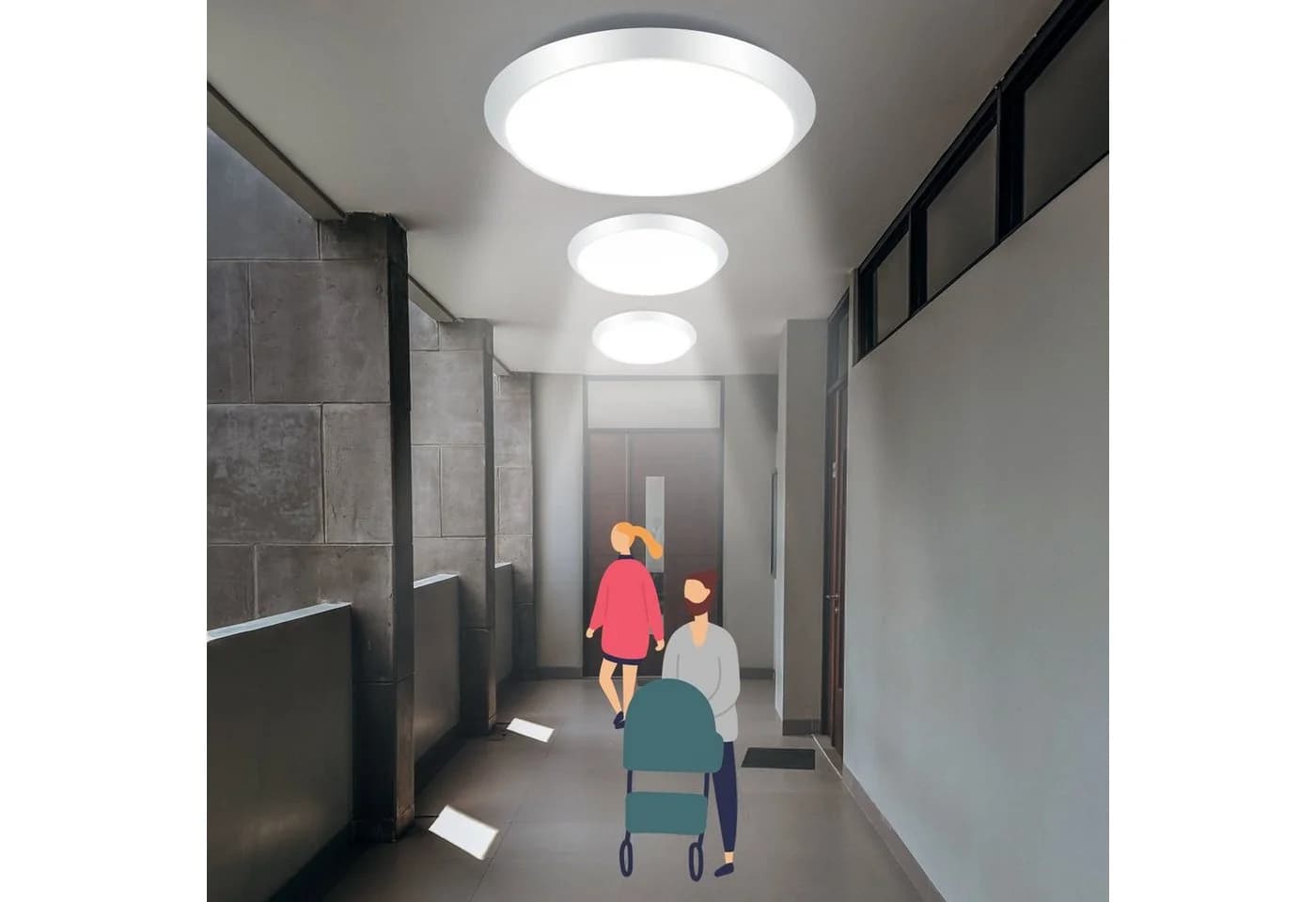 ZMH LED Deckenleuchte mit Bewegungsmelder Innen Deckenlampe 15W Flurlampe 4000K Neutralweiß