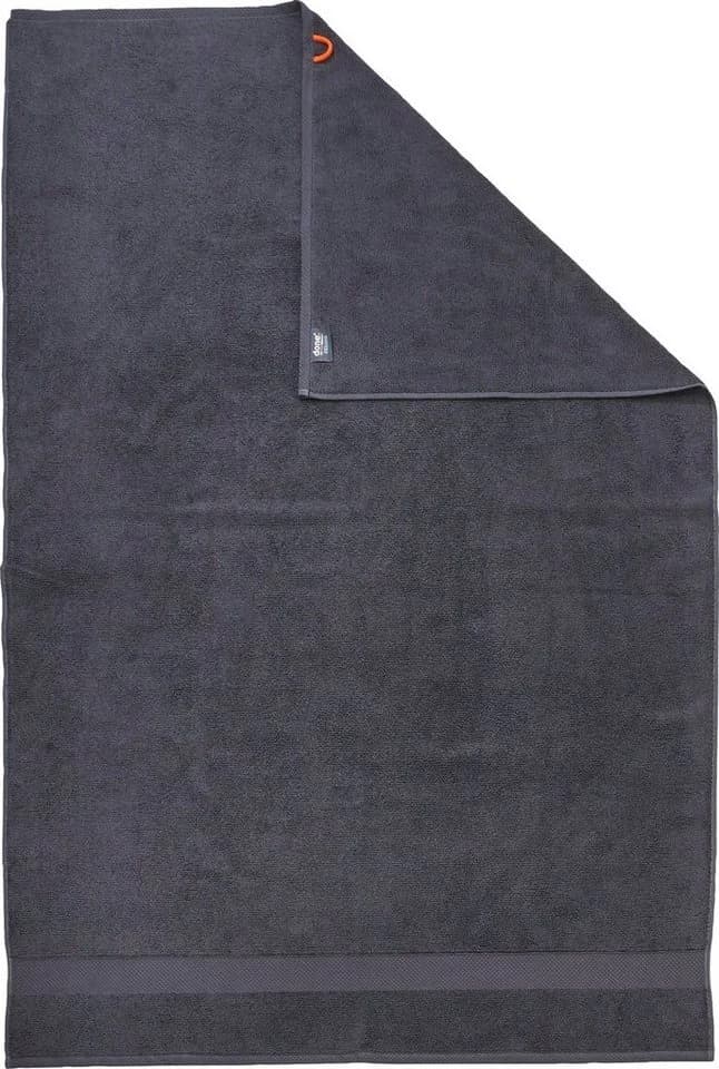 DONE. Deluxe Duschtuch 100x150cm Grau Baumwolle Zwirnfrottee