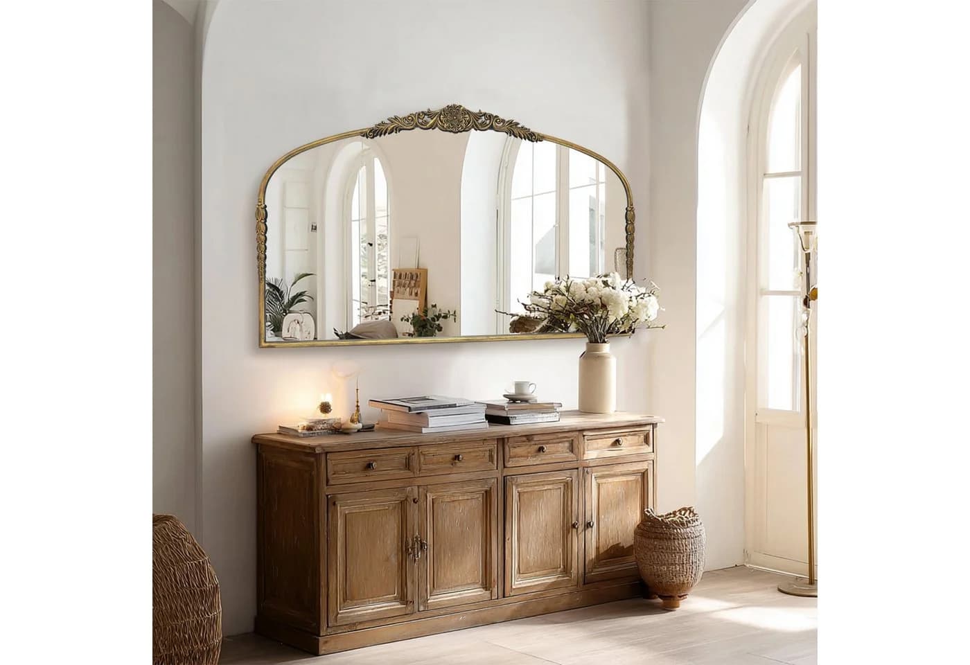G-LEAF Wandspiegel Barock Antikgold Vintage-Design