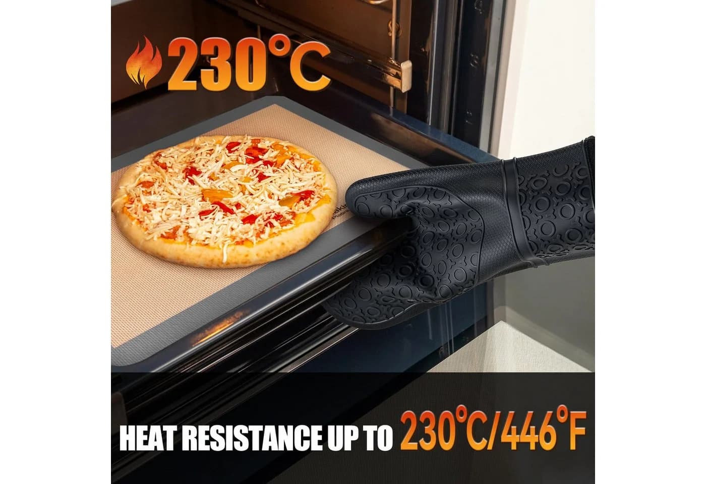 SURFOU Topfhandschuhe Ofenhandschuhe Topflappen 6er Set Hitzebeständig