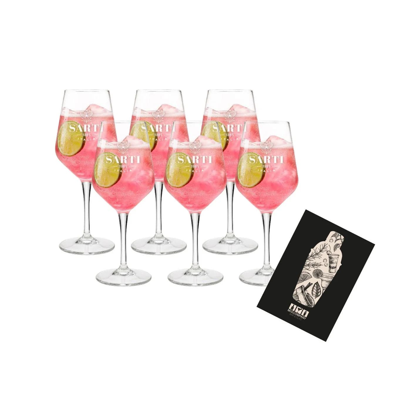 Mixcompany Gläser-Set Sarti Rosa Italia – 6er Set Ballongläser