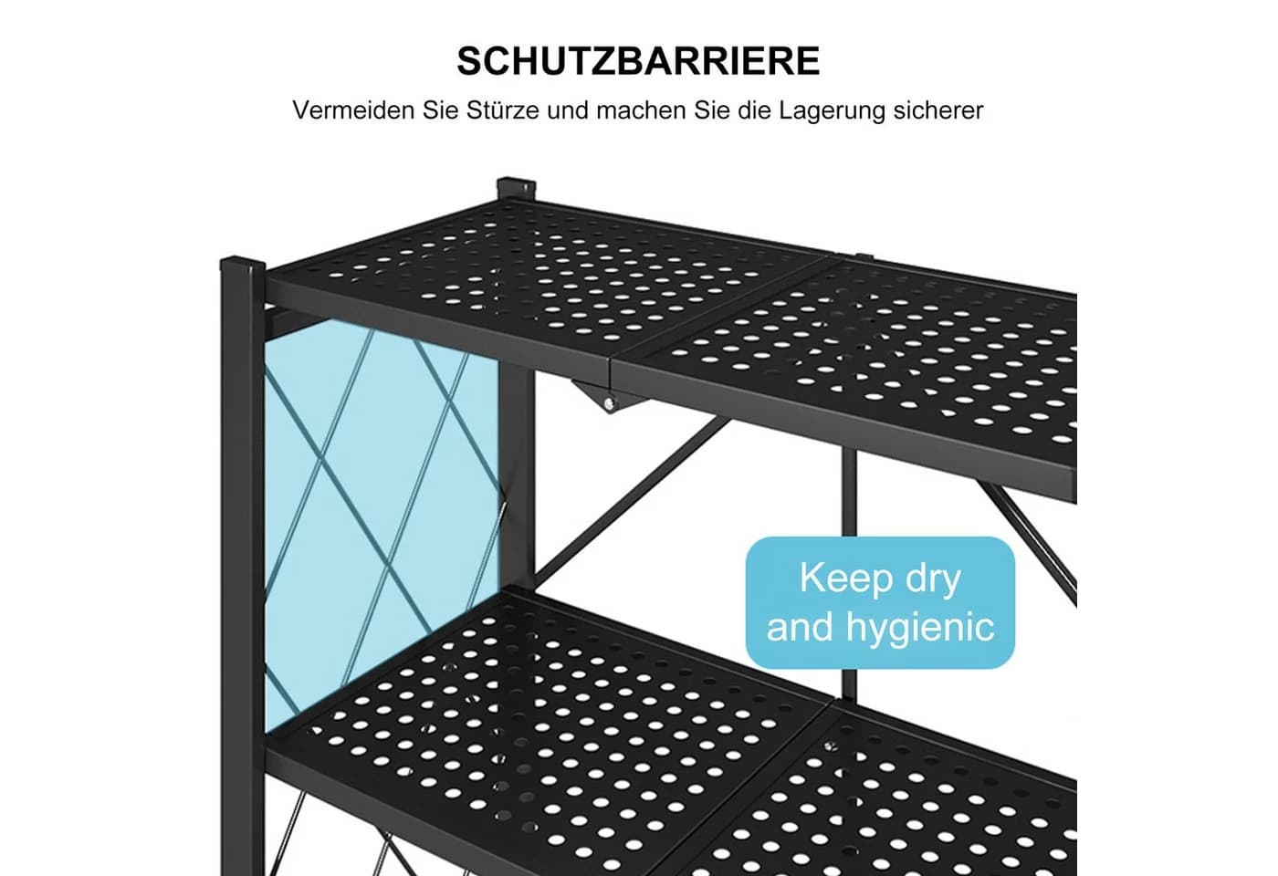 FOXSPORT Standregal mit Rollen 2er-Set 5 Ablagen 20 kg Traglast Küchenregal 72x37x163cm