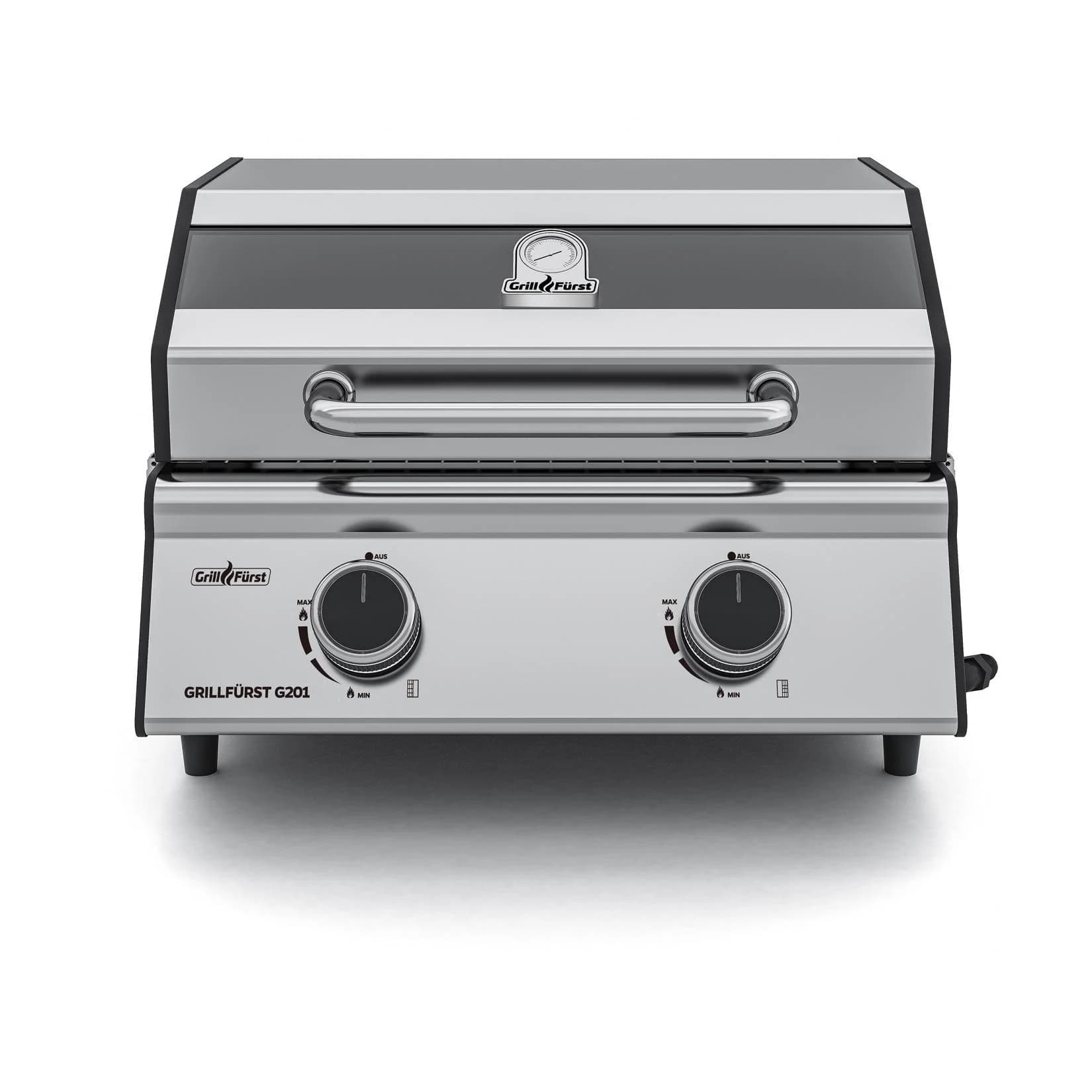 Grillfürst G201E 2-Brenner Gasgrill portabel Campinggrill Balkongrill 50mbar