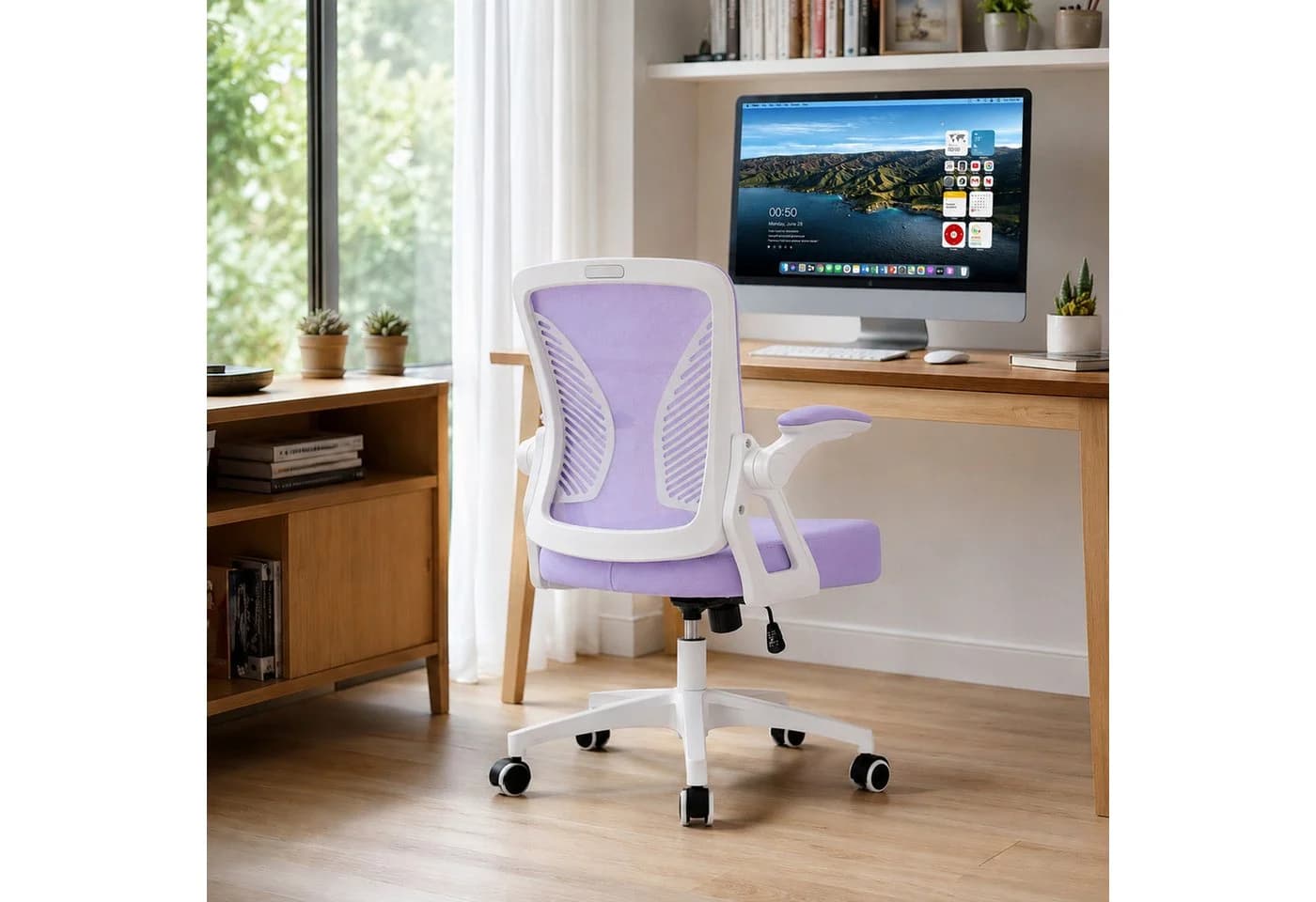 Milacyee Bürostuhl Ergonomisch Lila