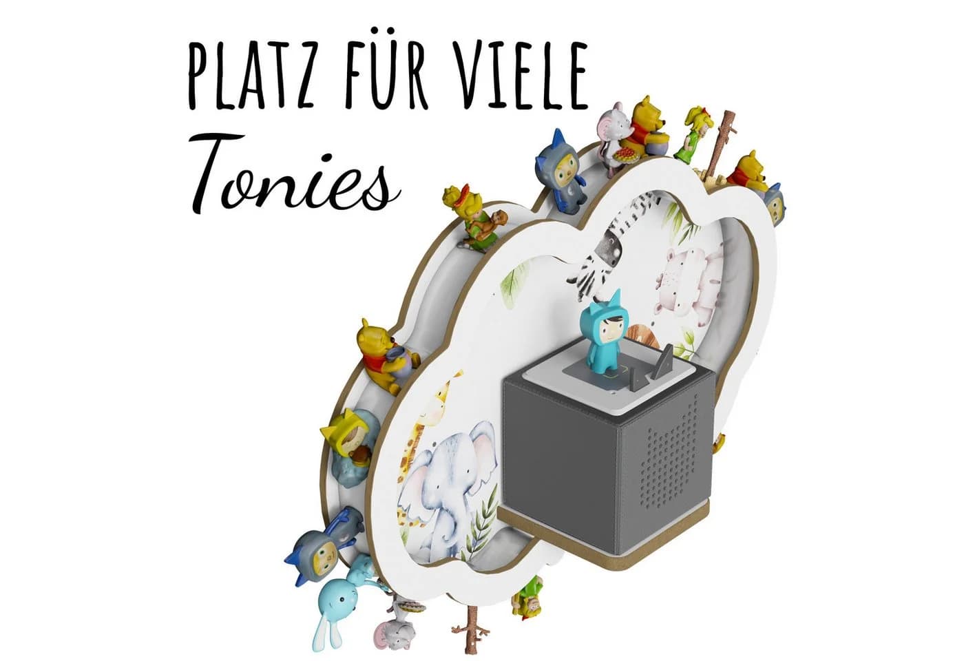Holzura Kinderregal Tonieregal für Toniebox