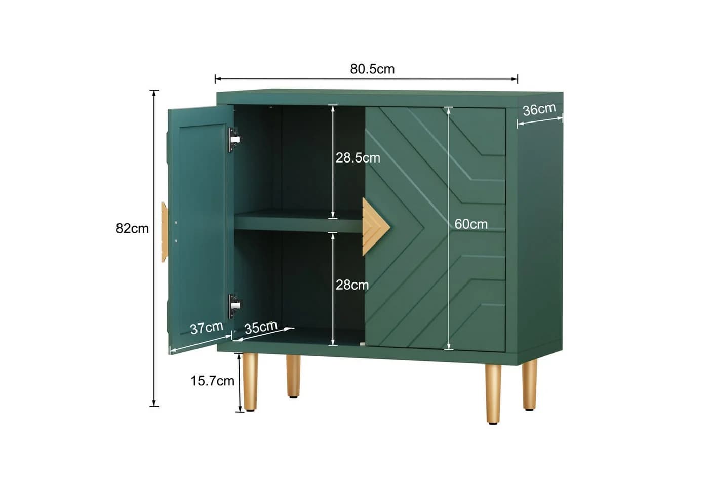 HOLTICO Sideboard Schrank Grün Modernes Design