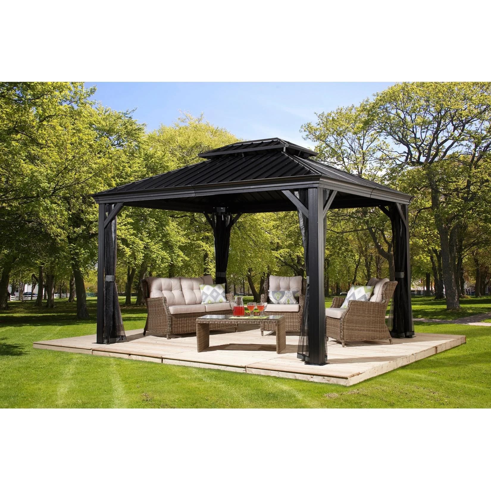 Pavillon SOJAG Messina 10x12 Anthrazit Aluminium