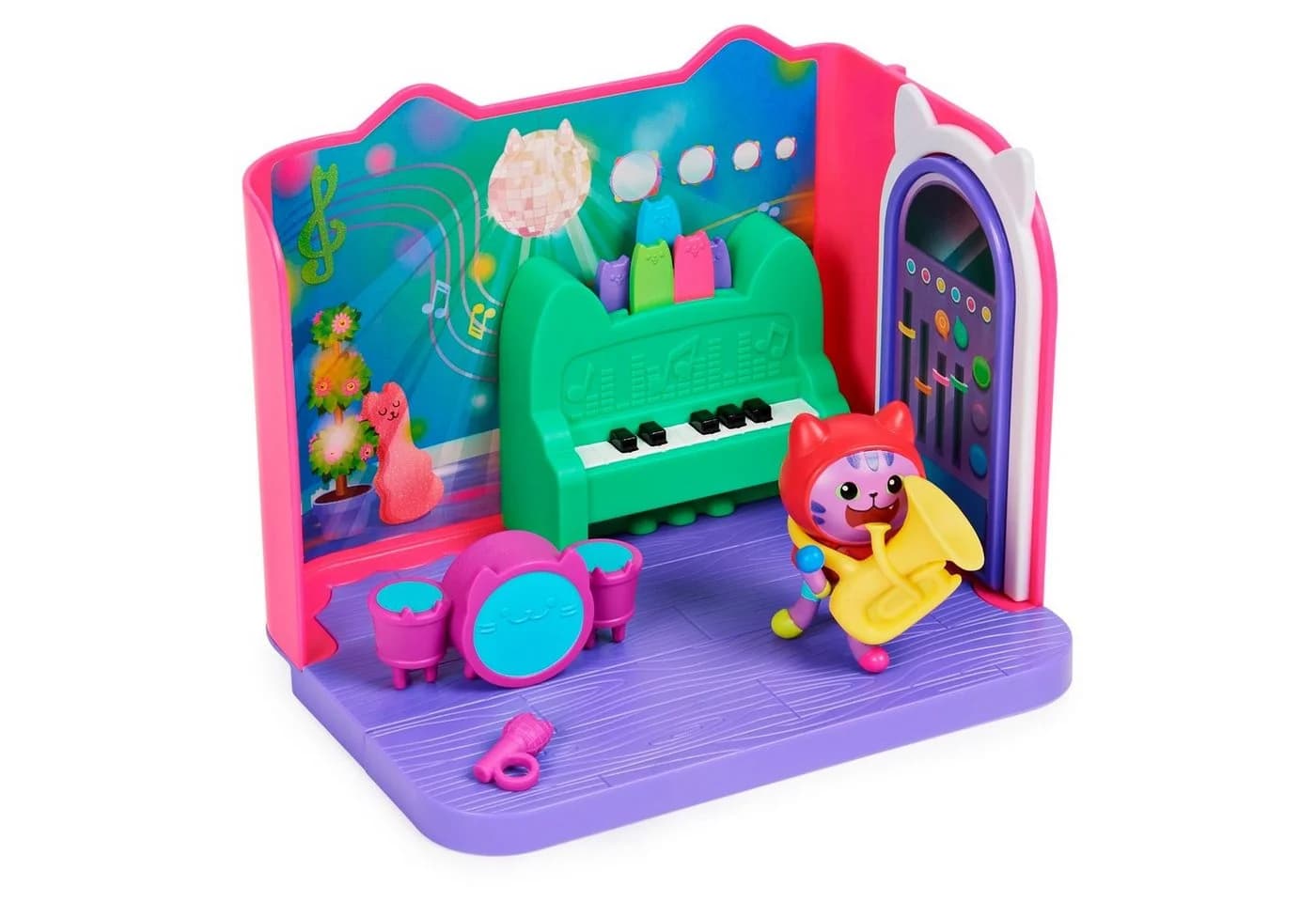 Spin Master Gabby's Dollhouse Groovy Musikzimmer mit DJ Catnip Figur