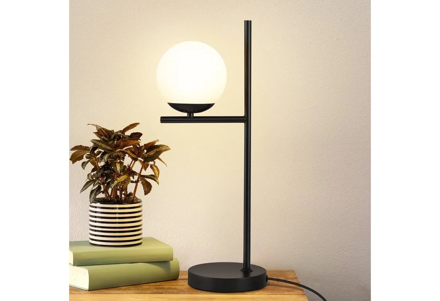 ZMH Tischleuchte Wohnzimmer Industrial Nachttischlampe Modern mit Schalter