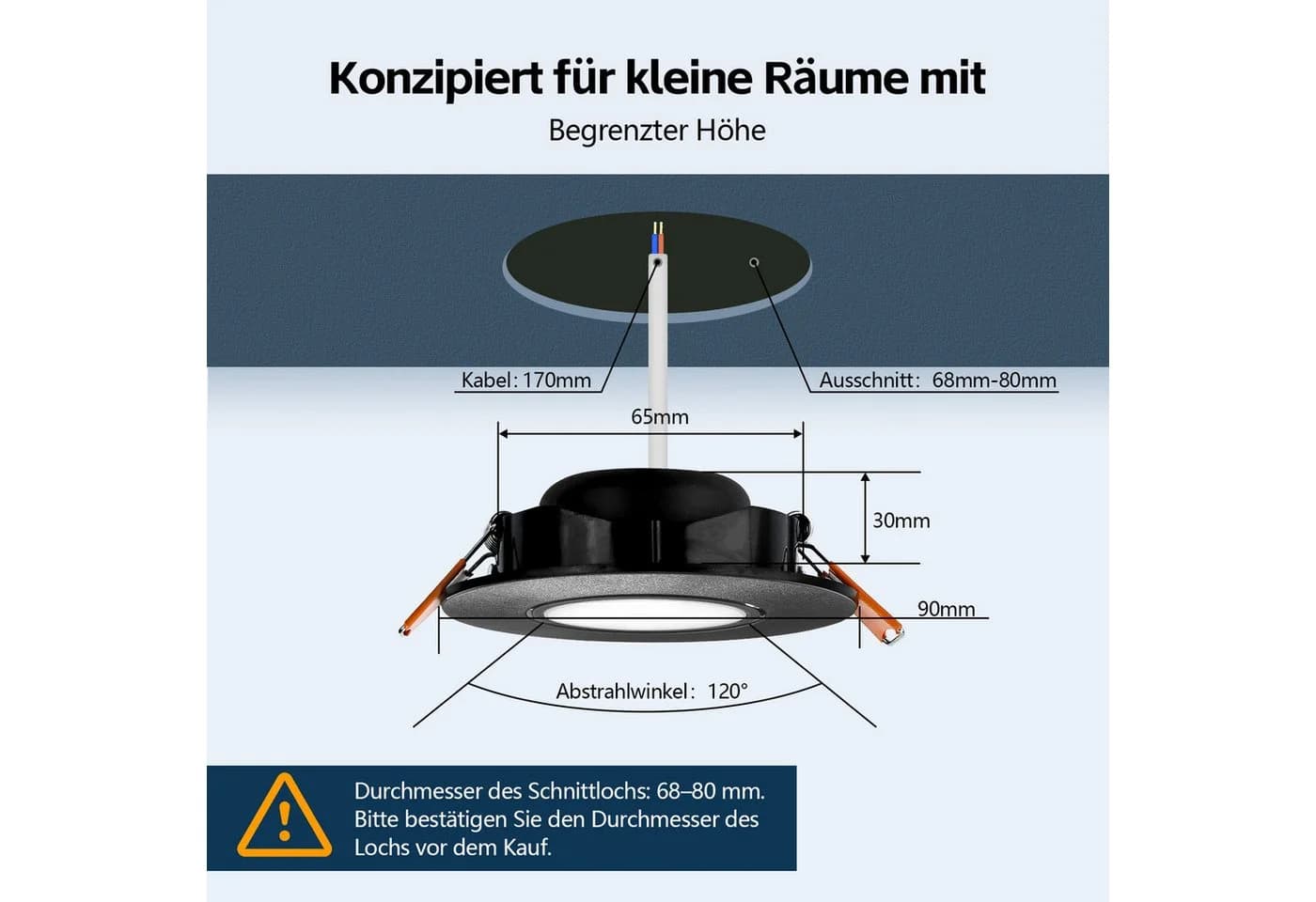 Einbaustrahler Ultra Flach, Dimmbar, Schwenkbar
