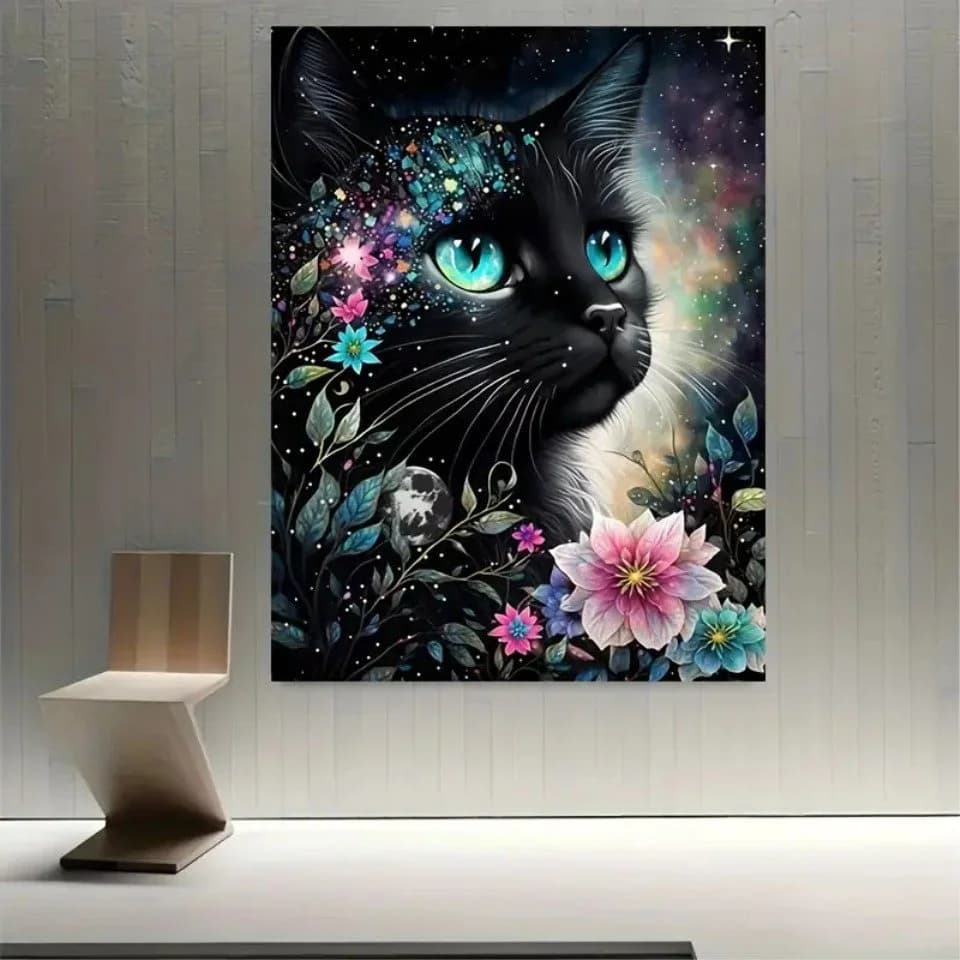 Venicce Love Diamond Painting Katze 5D Diamant Malerei Set 30x40 cm