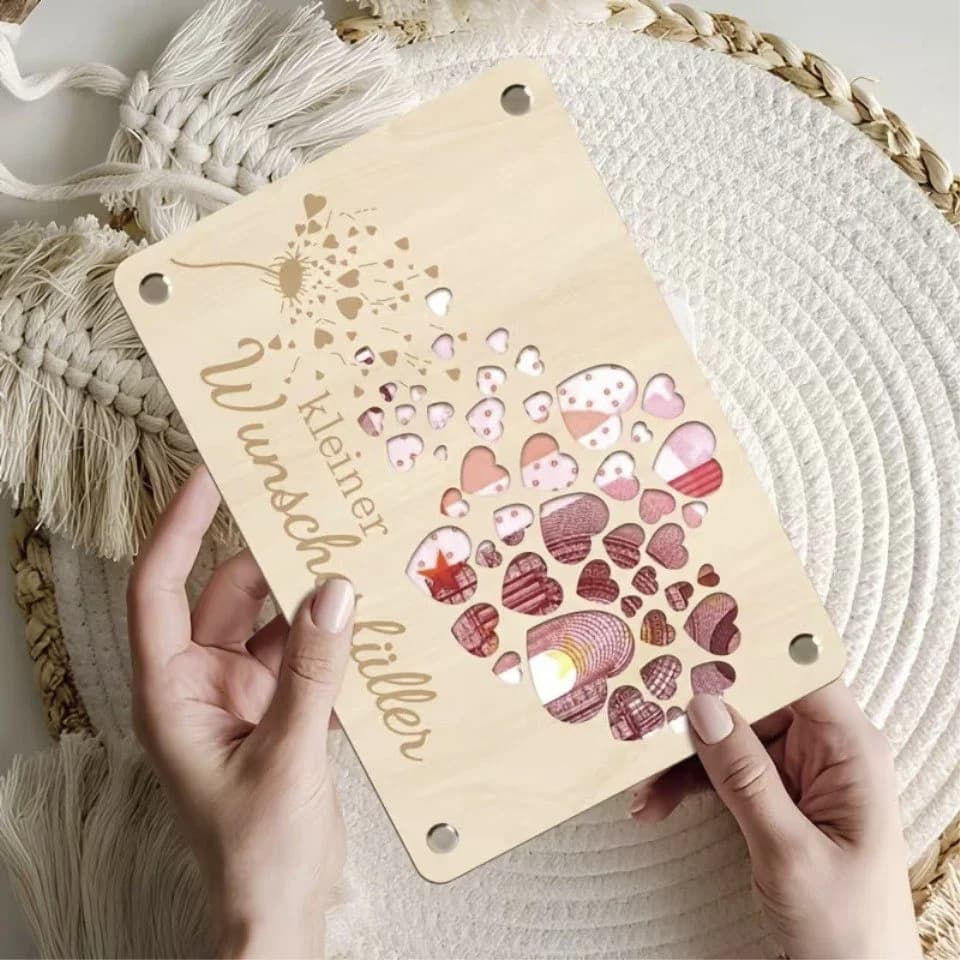Venicce Love Geschenkbox aus Holz für Geldgeschenke