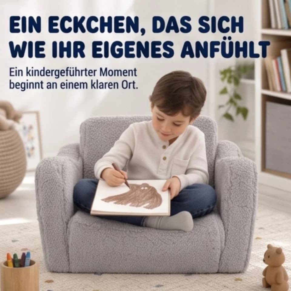 Jiexi Modulares Kindersofa Grau Klappbar