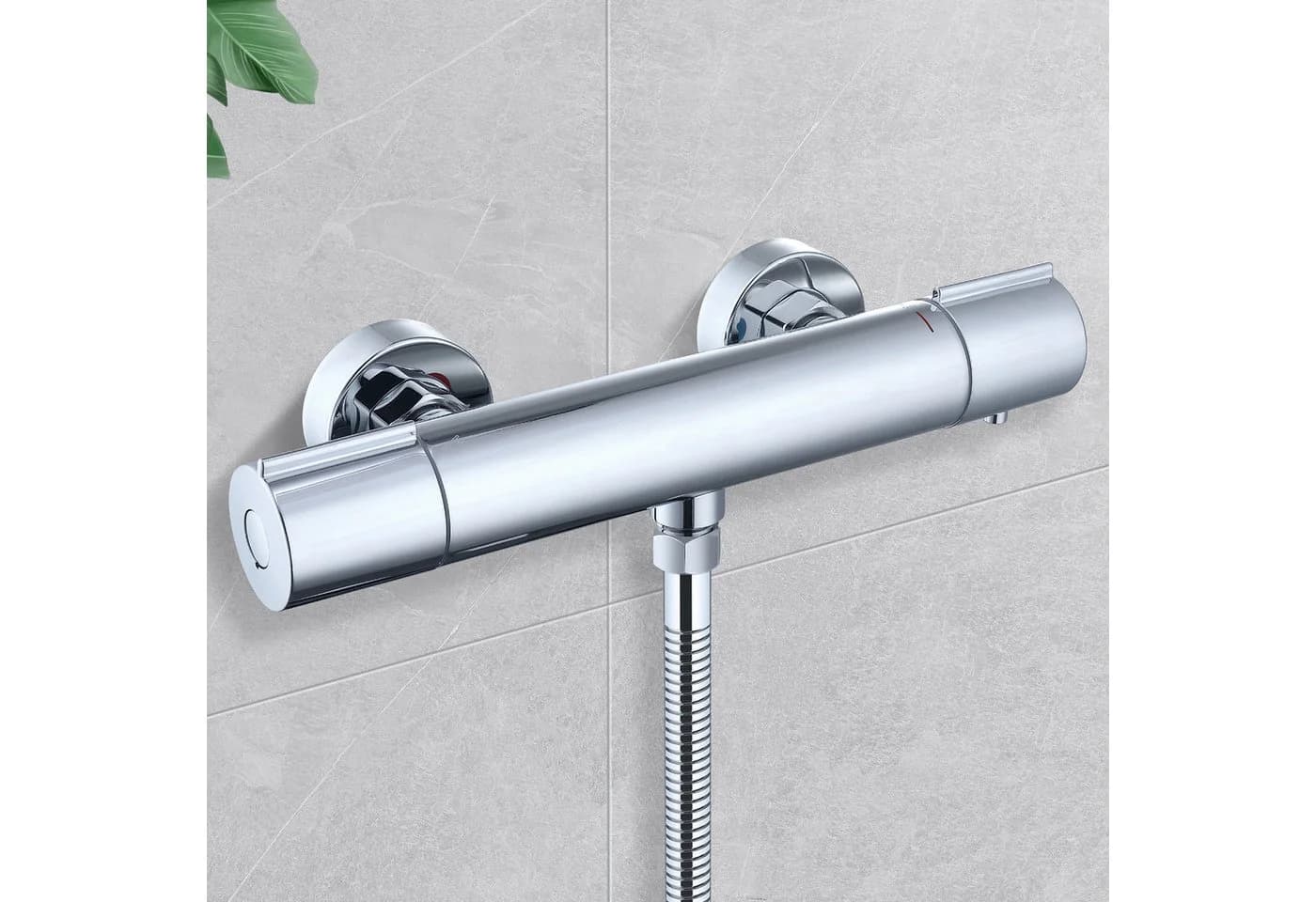 HOMELODY Brausethermostat Thermostat Duschthermostat Sicherheitssperre 38°C Edelstahl