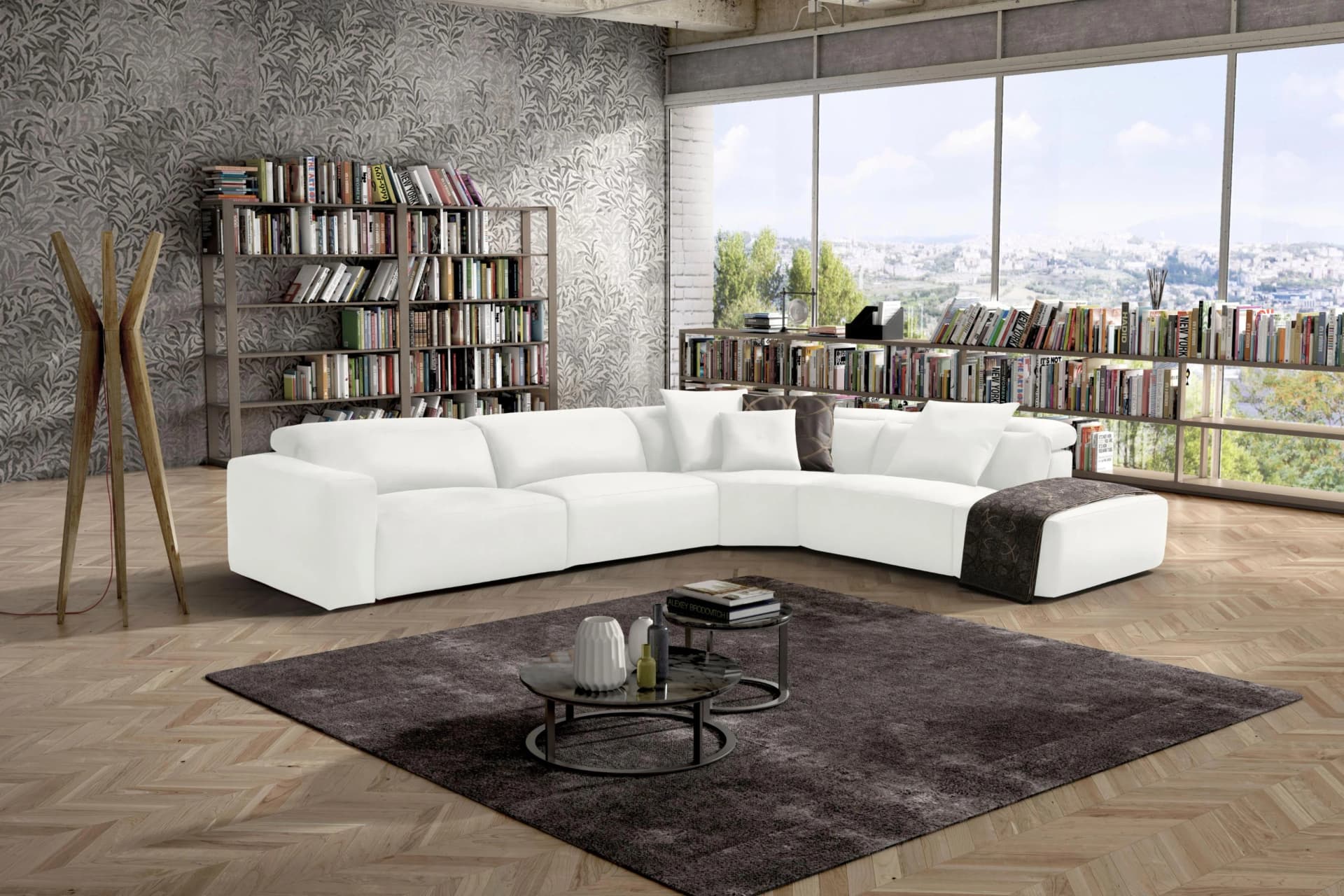 Egoitaliano Ecksofa Beverly Extravagantes Designsofa Weiß