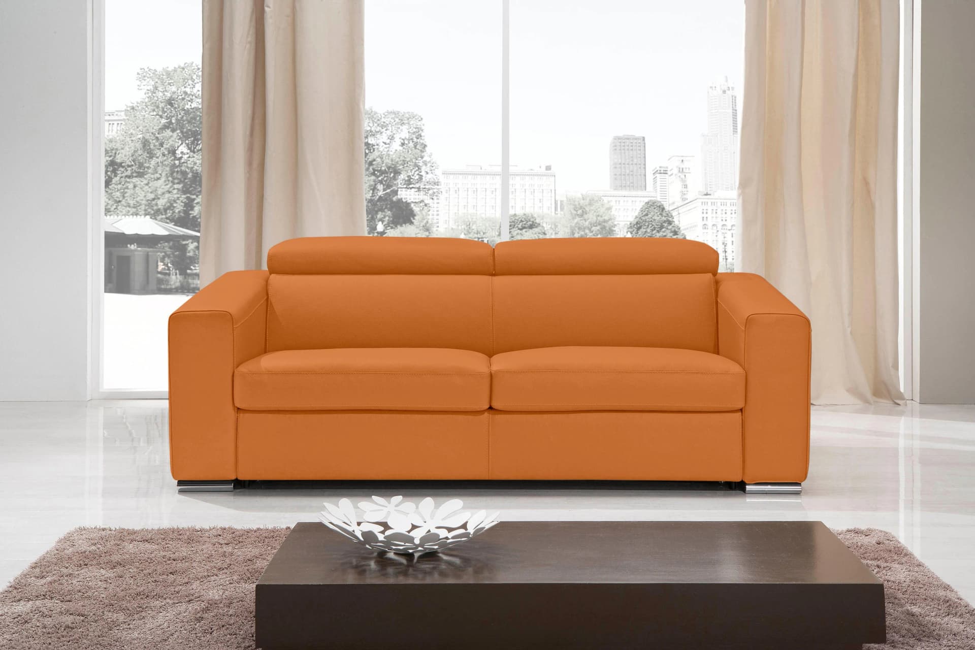 EGOITALIANO Schlafsofa Cabiria Orange Design Komfort
