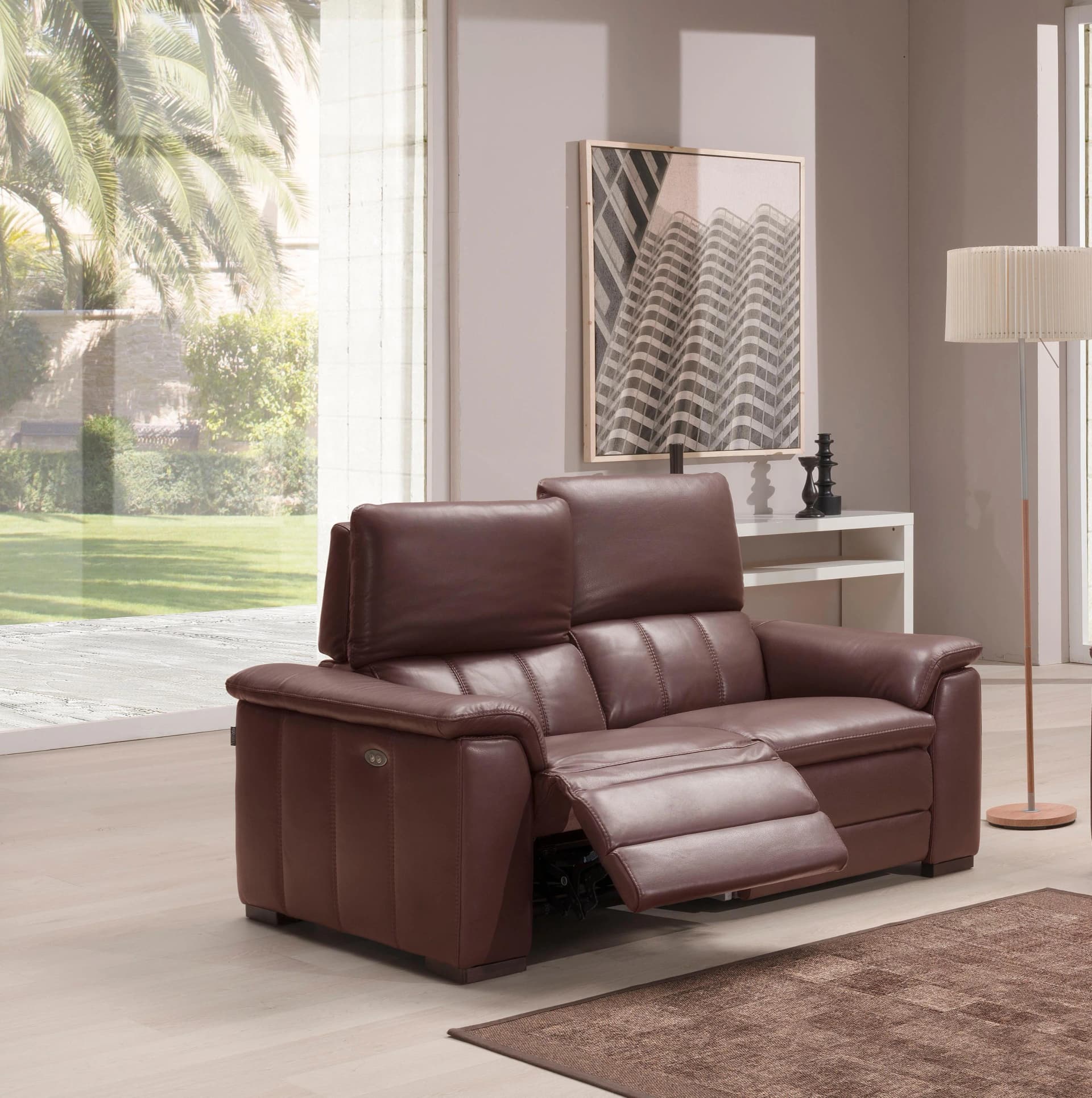 EGOITALIANO Capucine 2-Sitzer-Sofa Braun Relaxfunktion