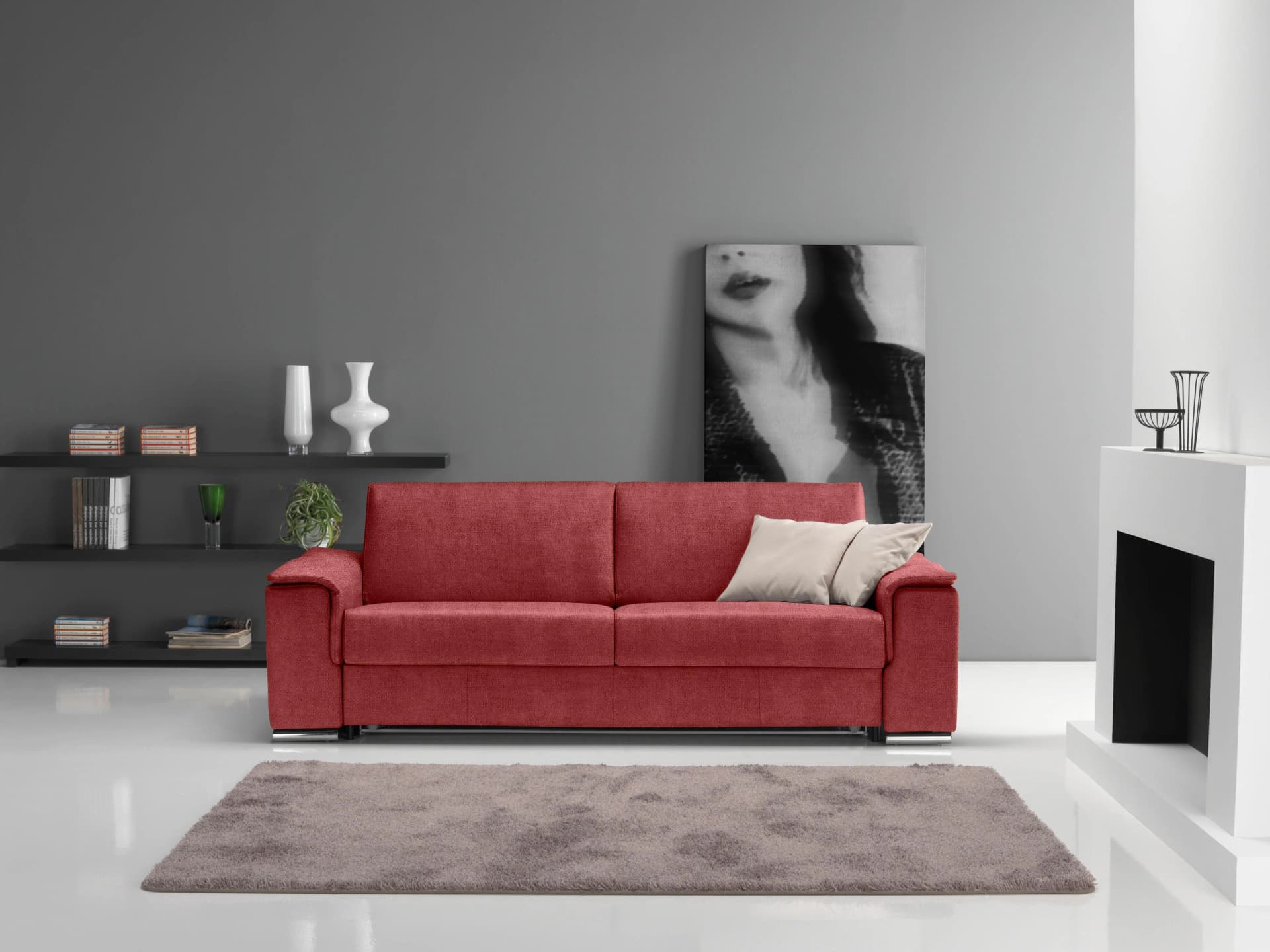 EGOITALIANO Sofa Cecilia 2,5-Sitzer Marsala Modern