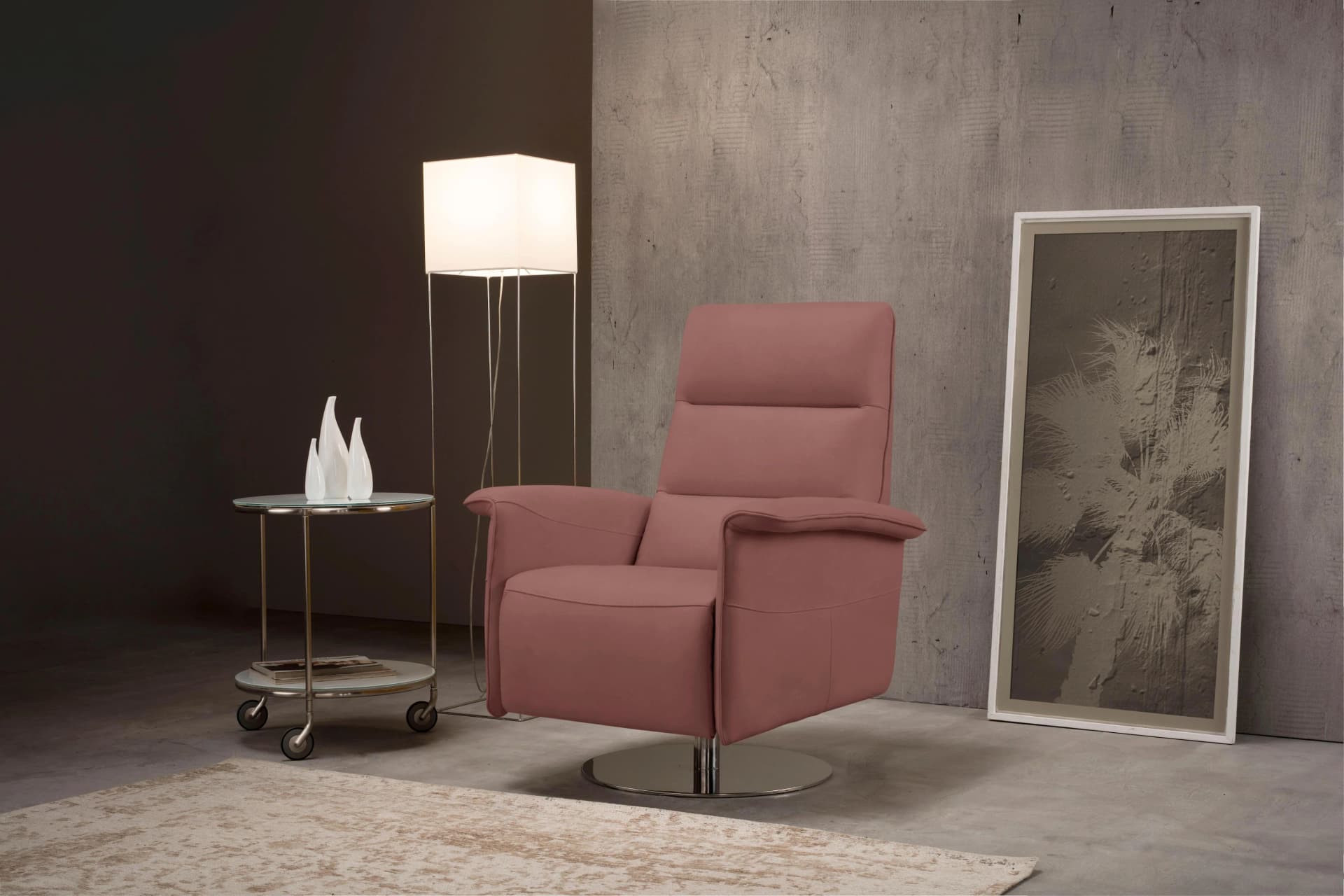 EGOITALIANO Kelly Sessel Braun Relaxfunktion Microfaser