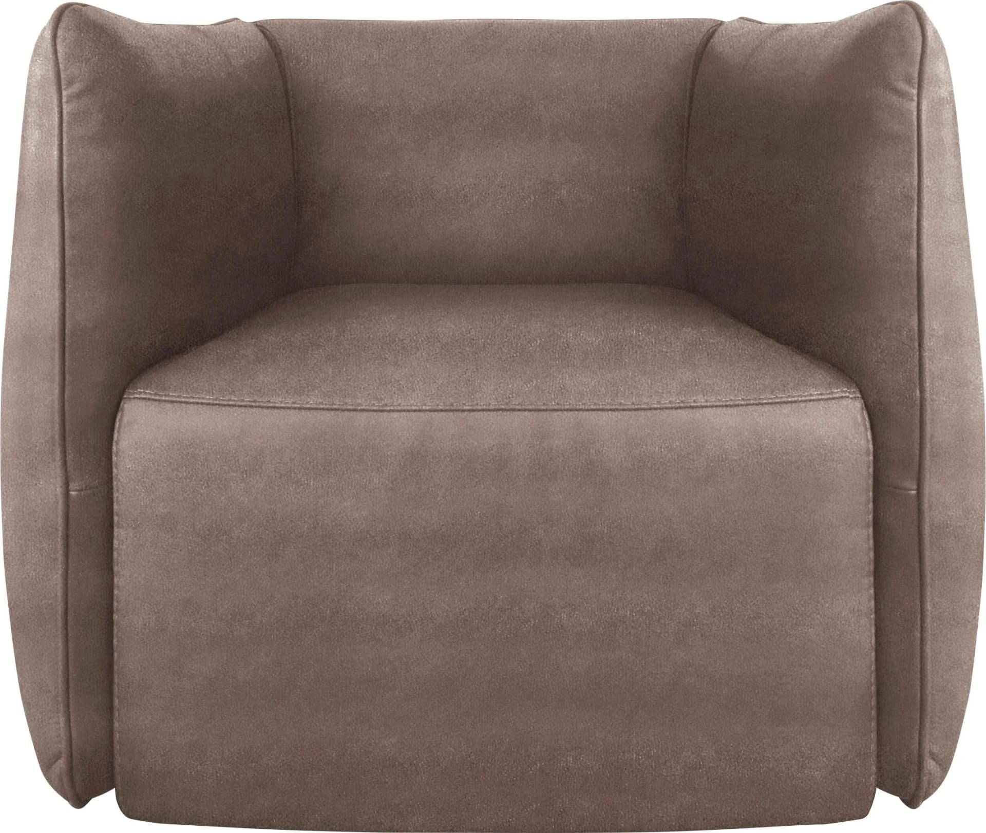 EGOITALIANO Ludo Loungesessel Clubsessel Braun Luxus-Microfaser