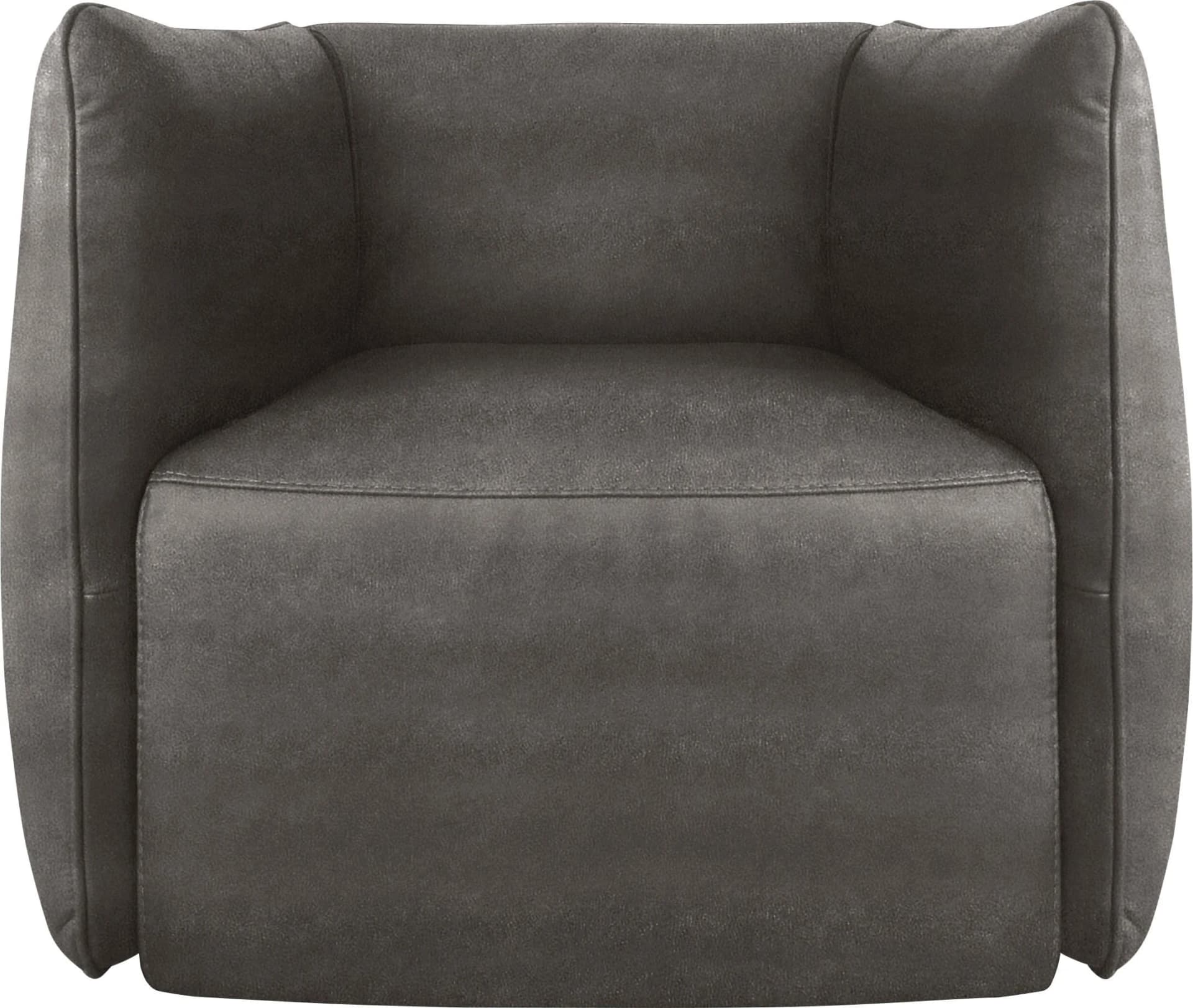 EGOITALIANO Ludo Loungesessel Clubsessel Grau Luxus-Microfaser