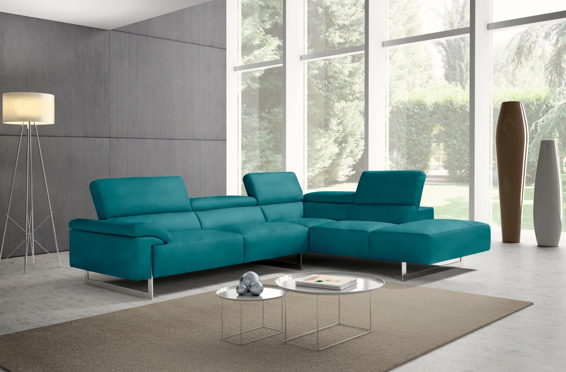 Egoitaliano Ecksofa Malika L-Form Teal
