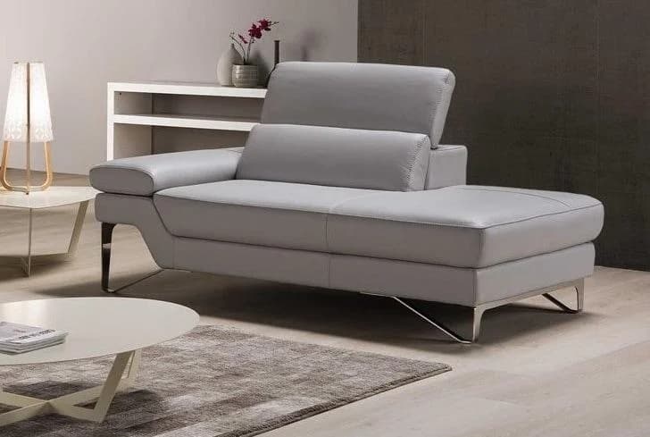 Ottomane EGOITALIANO Princess Grau Leder Designsofa