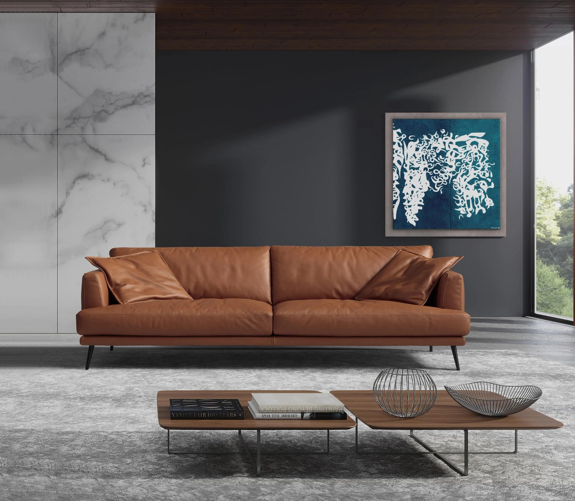 EGOITALIANO Sophia 2,5-Sitzer Sofa Brick Leder