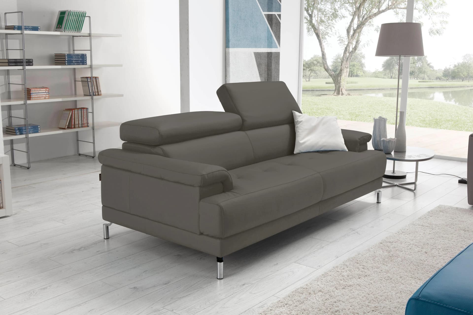 EGOITALIANO Soul 2,5-Sitzer Sofa Graphit Leder