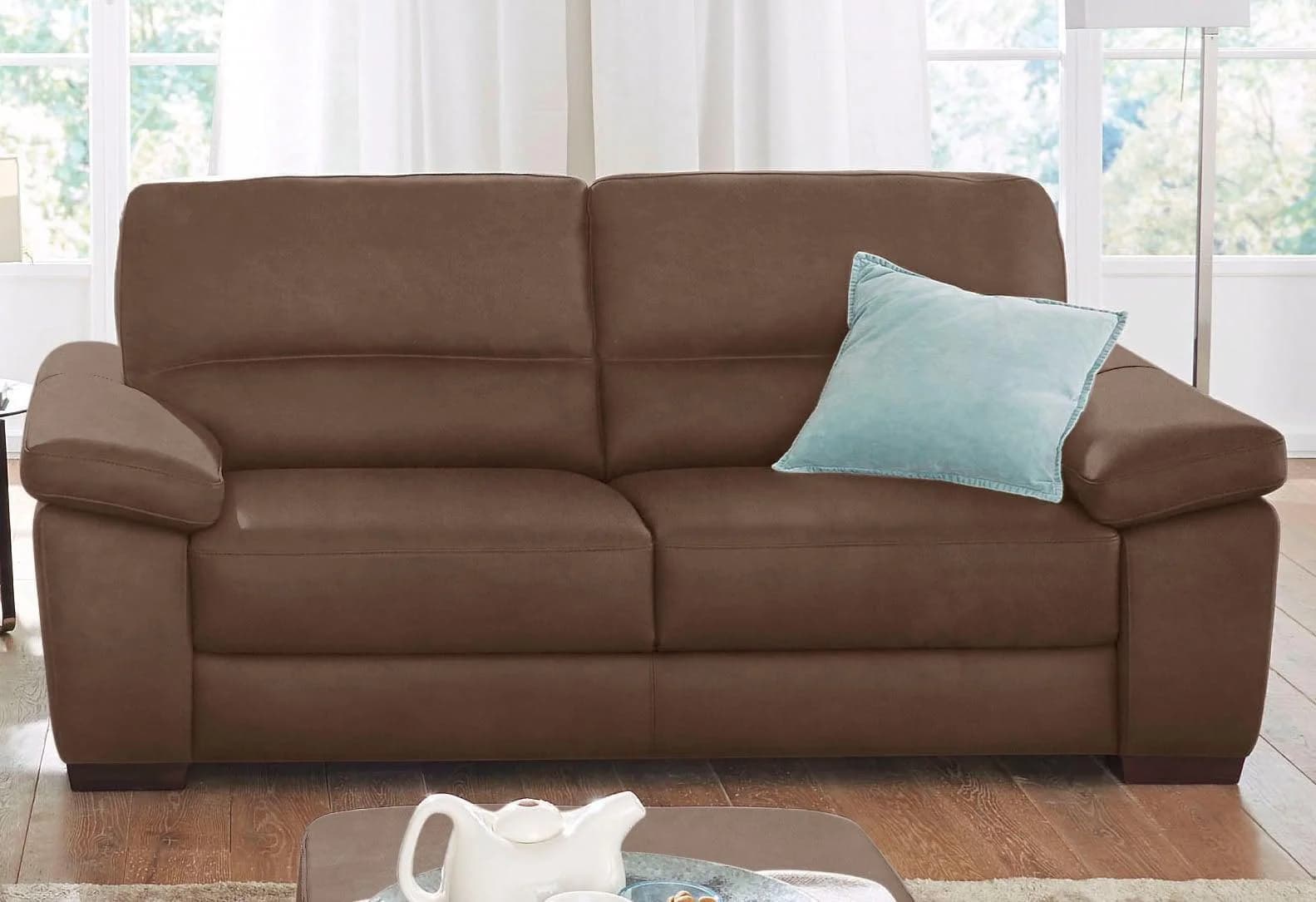 CALIA ITALIA Gaia 2-Sitzer Sofa Braun Luxus-Microfaser