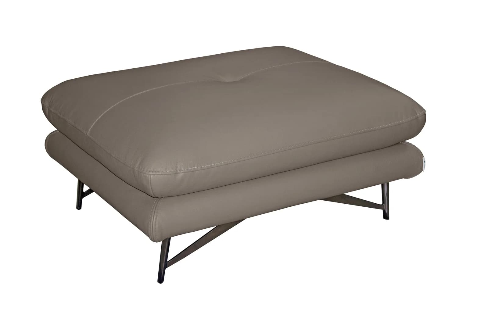 Hocker CALIA ITALIA Cezanne Leder Grau Designhocker