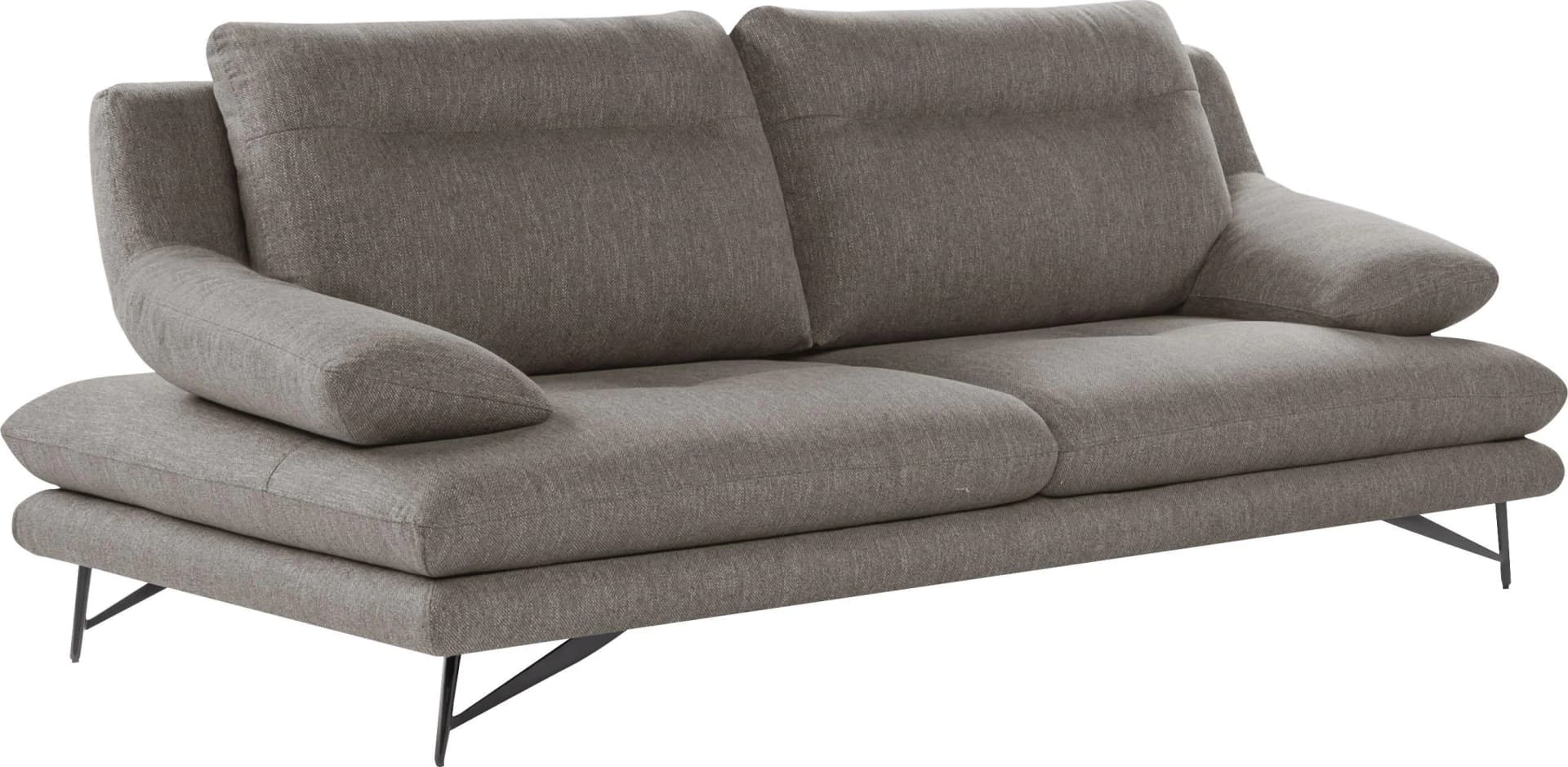 CALIA ITALIA Cezanne 3-Sitzer Sofa Grau mit Sitztiefenverstellung