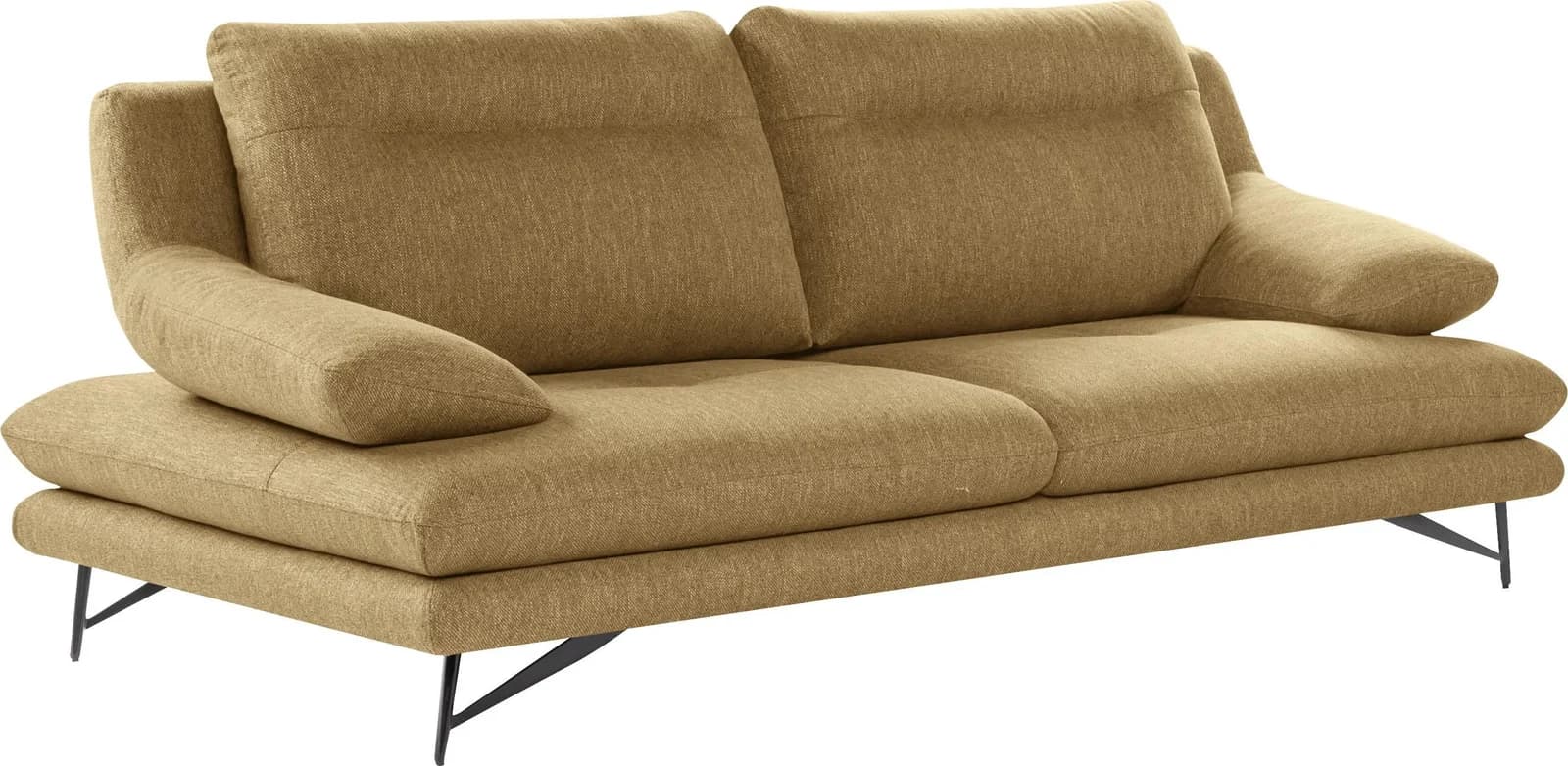 CALIA ITALIA Cezanne 3-Sitzer Sofa Gelb mit Sitztiefenverstellung