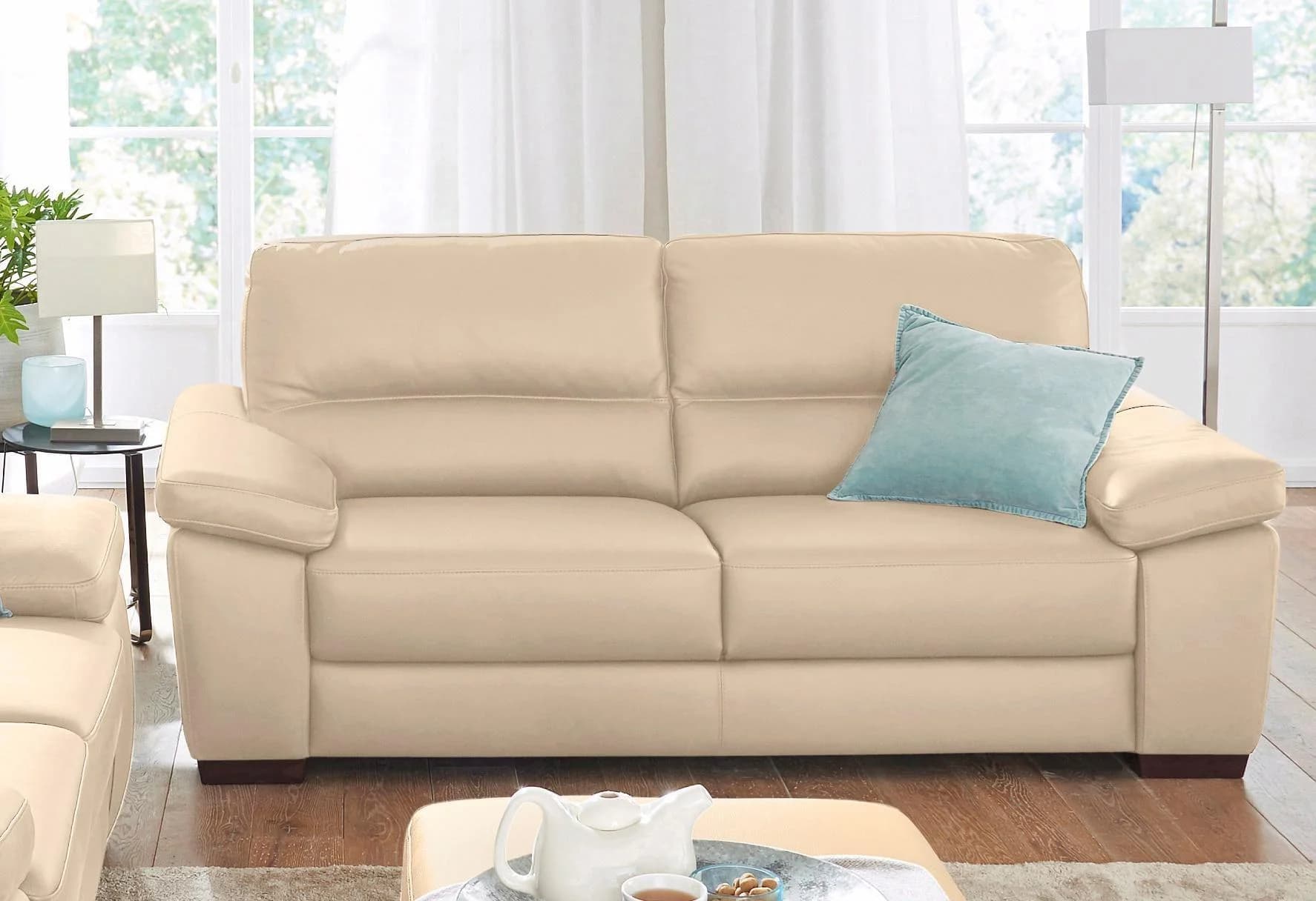 CALIA ITALIA 2-Sitzer Ledersofa Gaia Beige