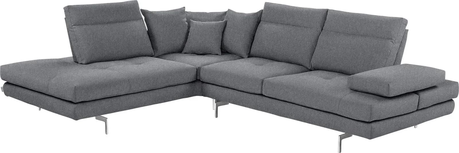 CALIA ITALIA Ecksofa Toby Wing L-Form Designsofa Grau