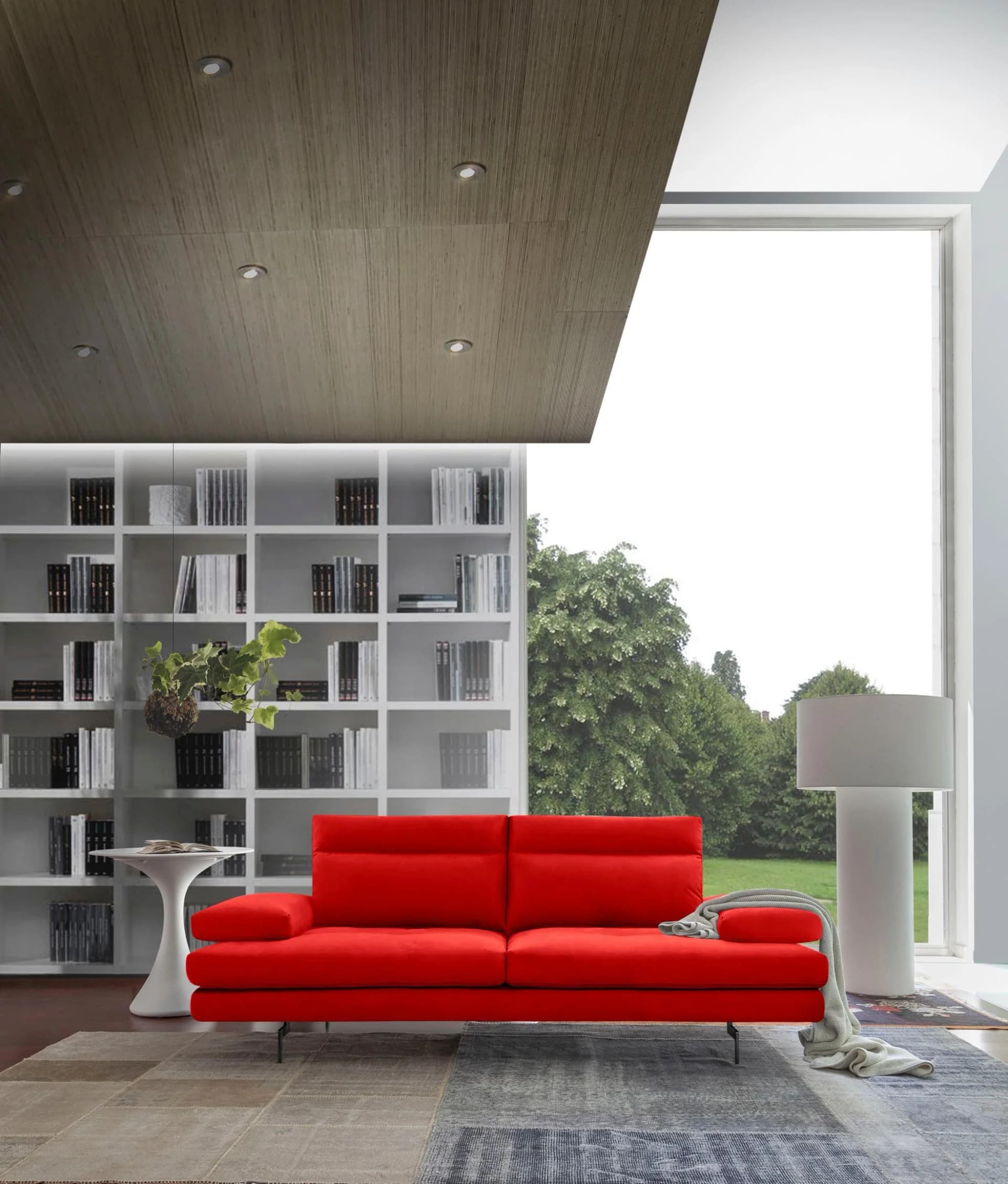 CALIA ITALIA Toby Wing 3-Sitzer Designsofa Rot