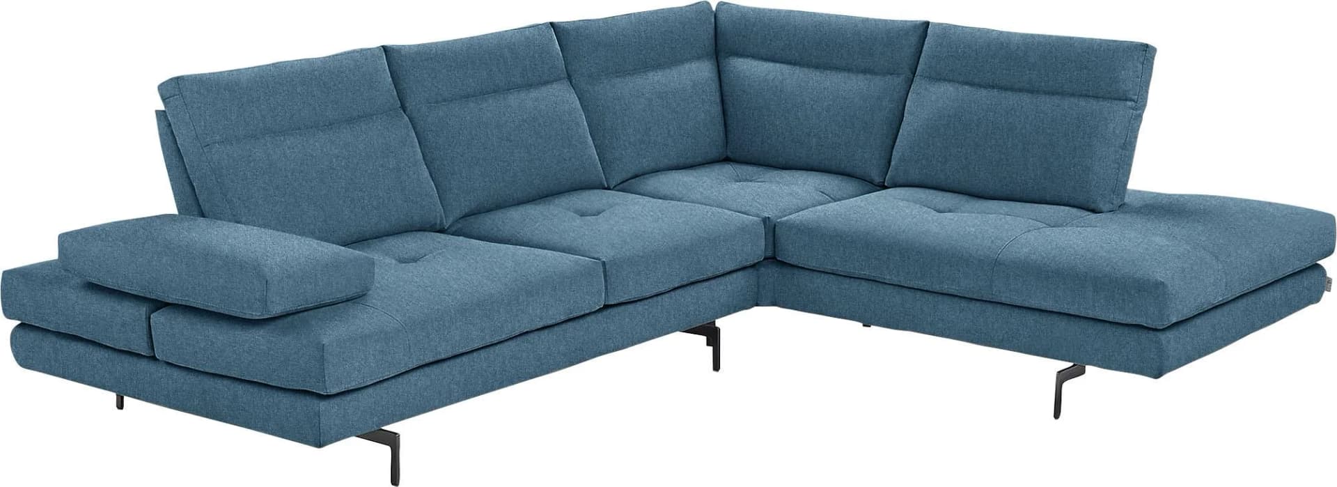 CALIA ITALIA Ecksofa Toby Wing L-Form Turchese Polyester