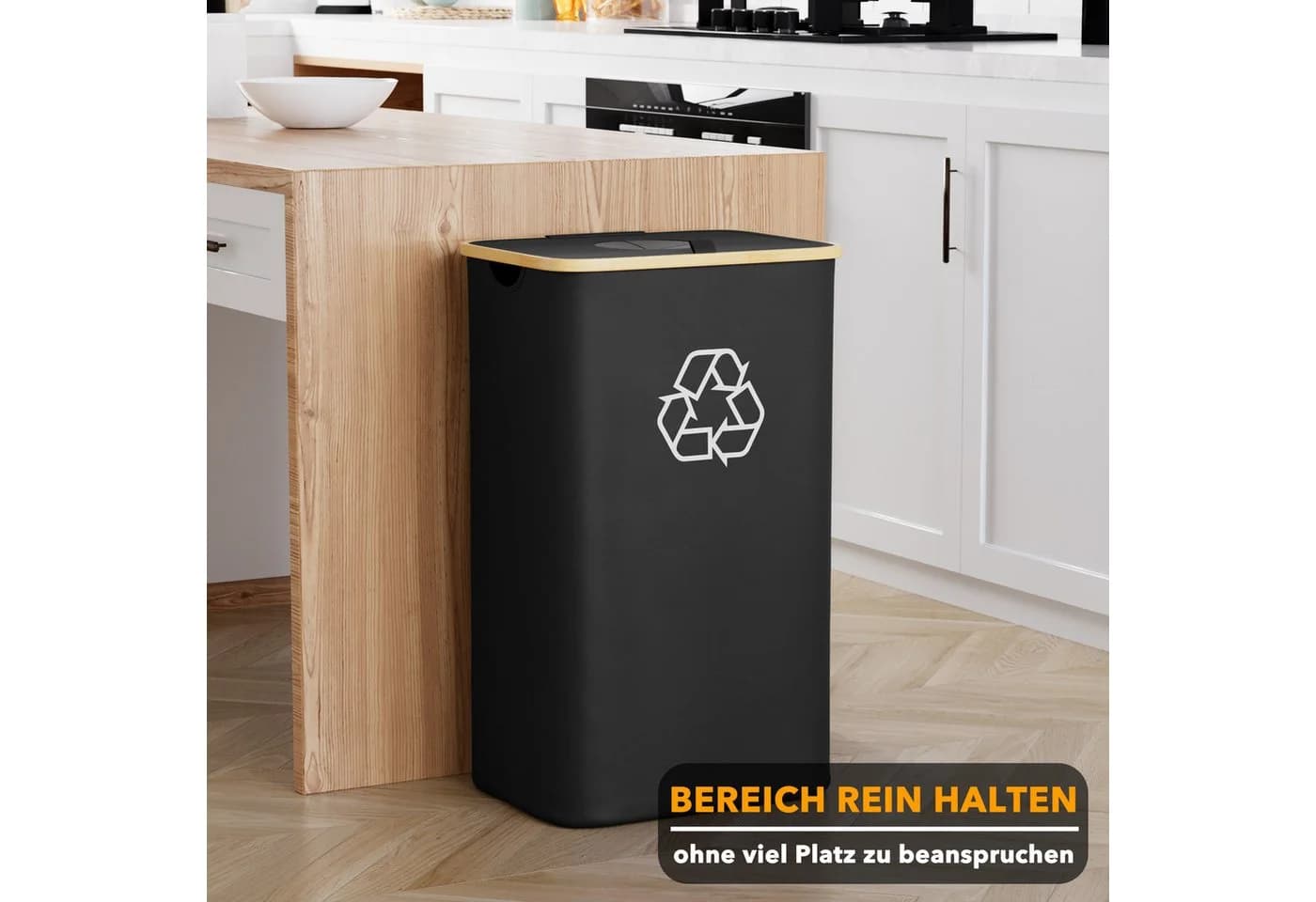 SpaceAid Flaschensammler 100L Pfandflaschen Sammelbehälter mit Deckel und 2 Innensäcken