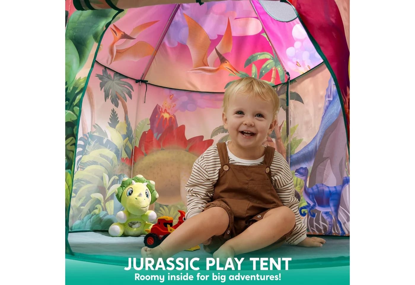 JOYIN Dinosaur Kinderzelt Pop-up Spielzelt Bunt