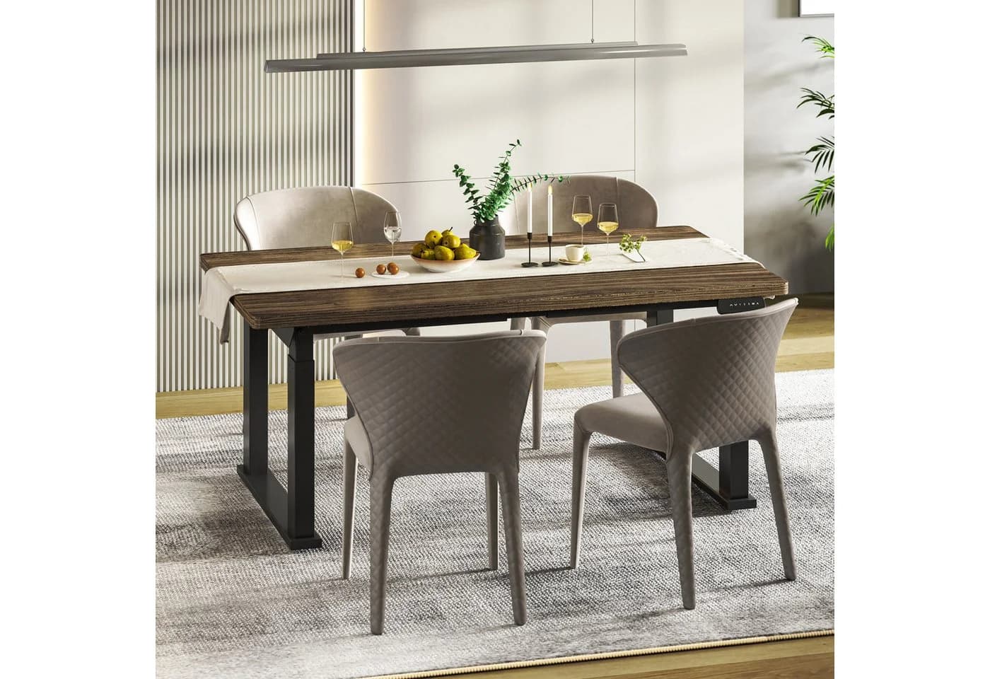 FLEXISPOT Schreibtisch Elektrisch Höhenverstellbar Schwarz 160x80 cm