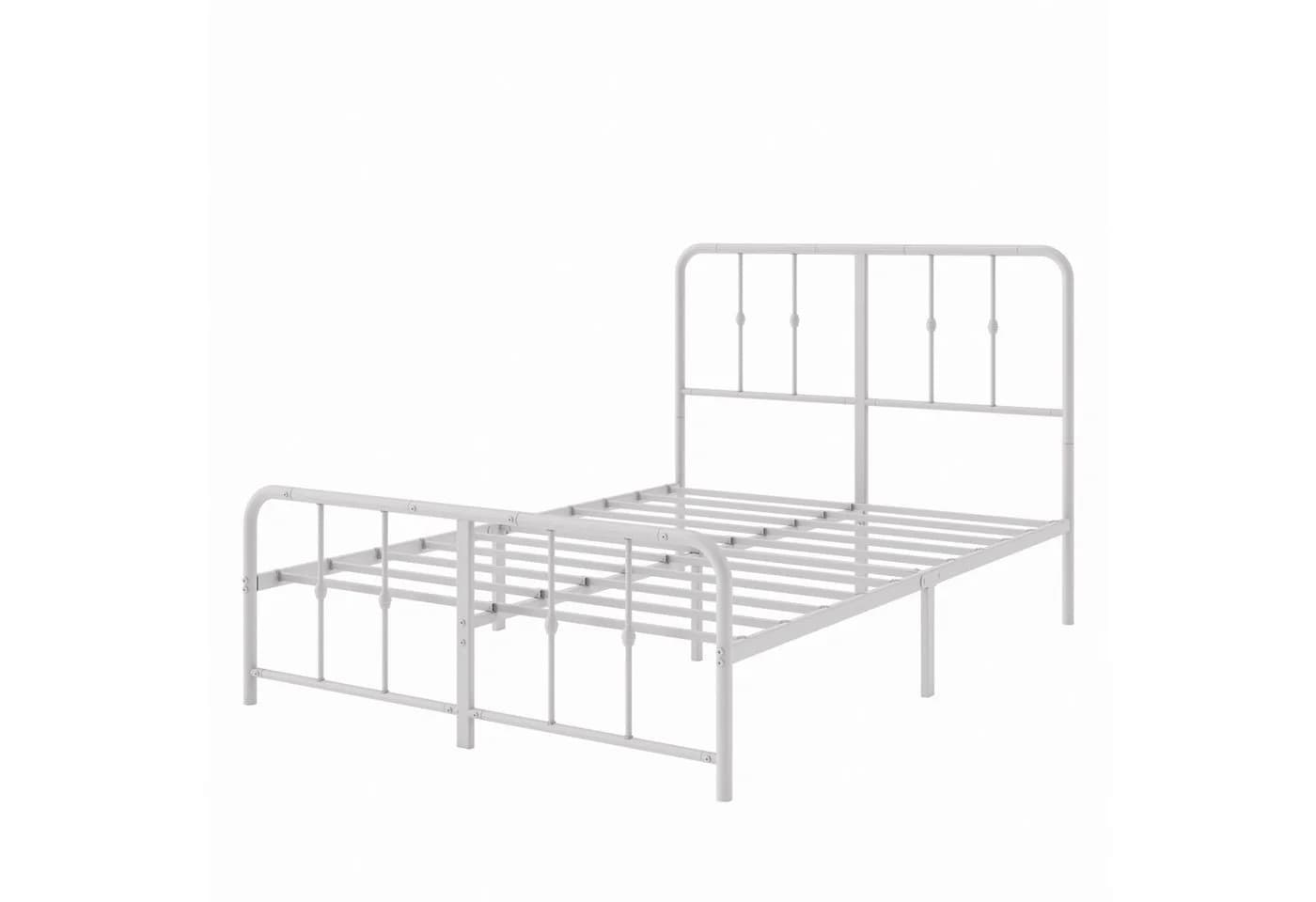 ZINUS Bettgestell Florence Bett mit Kopf- und Fussteil 140x200cm Weiß