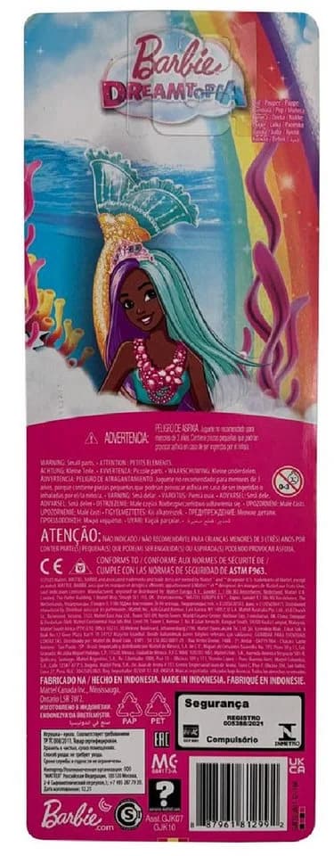 Barbie Meerjungfrau Dreamtopia Puppe mit Beweglicher Flosse und Langer Haare
