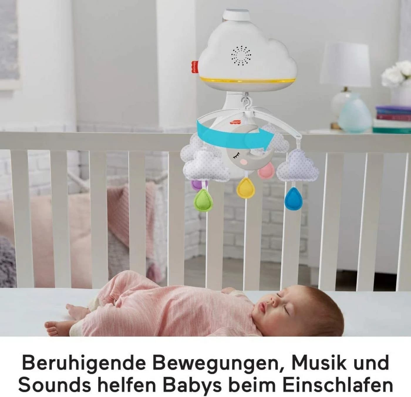 Fisher-Price® Traumhaftes Wolken-Mobile & Spieluhr (Licht, Musik, Geräuschsensor)