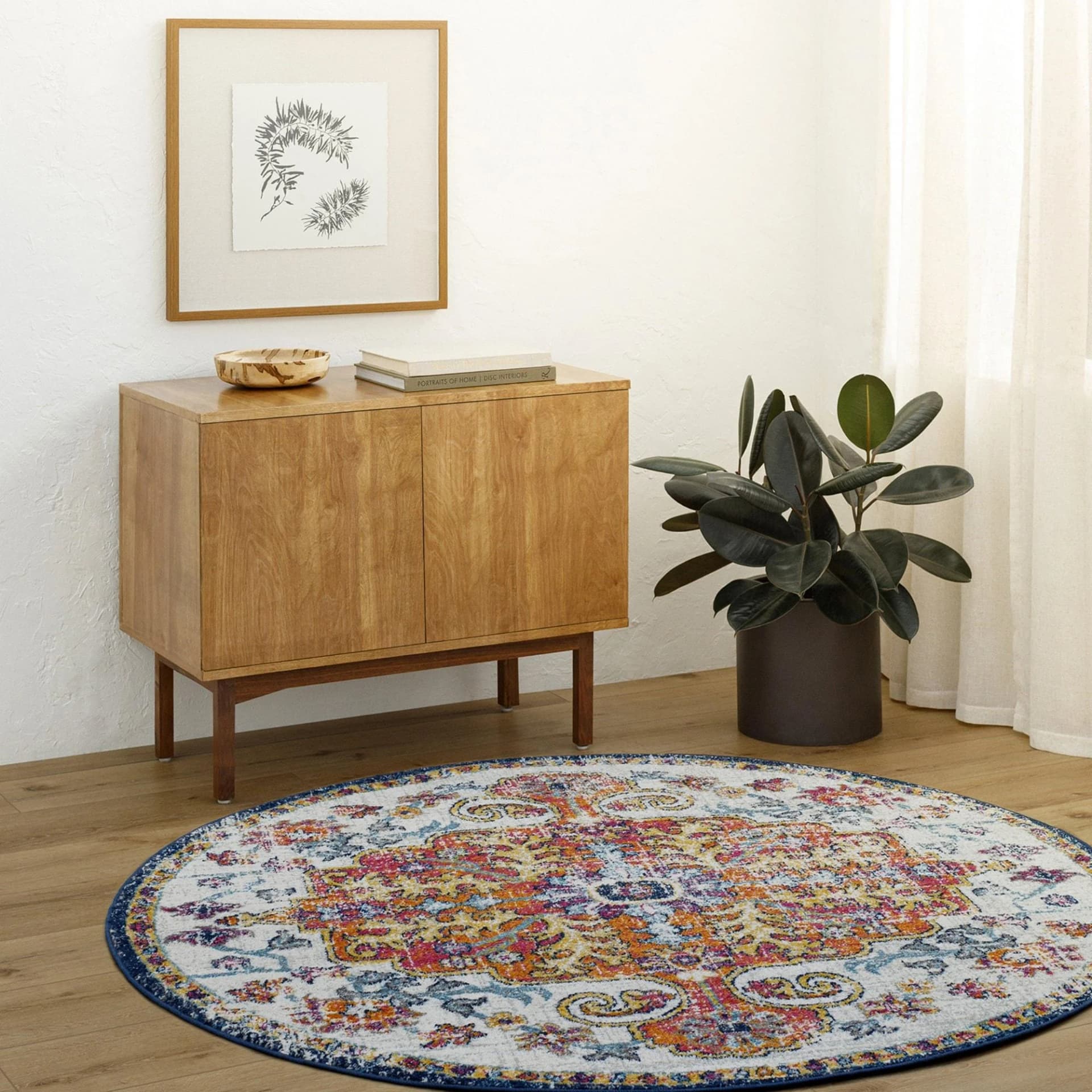LIVABLISS Teppich MUNICH Vintage Orientalisch Bunt Rund