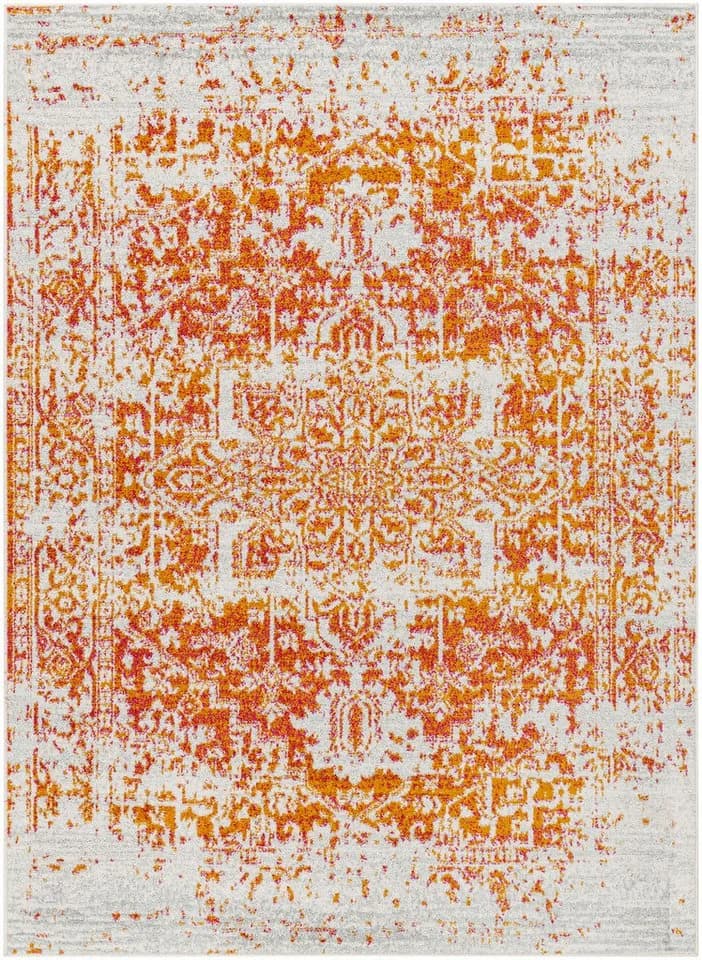 Livabliss Teppich SYRACUSA Kurzflor 12 mm Orange