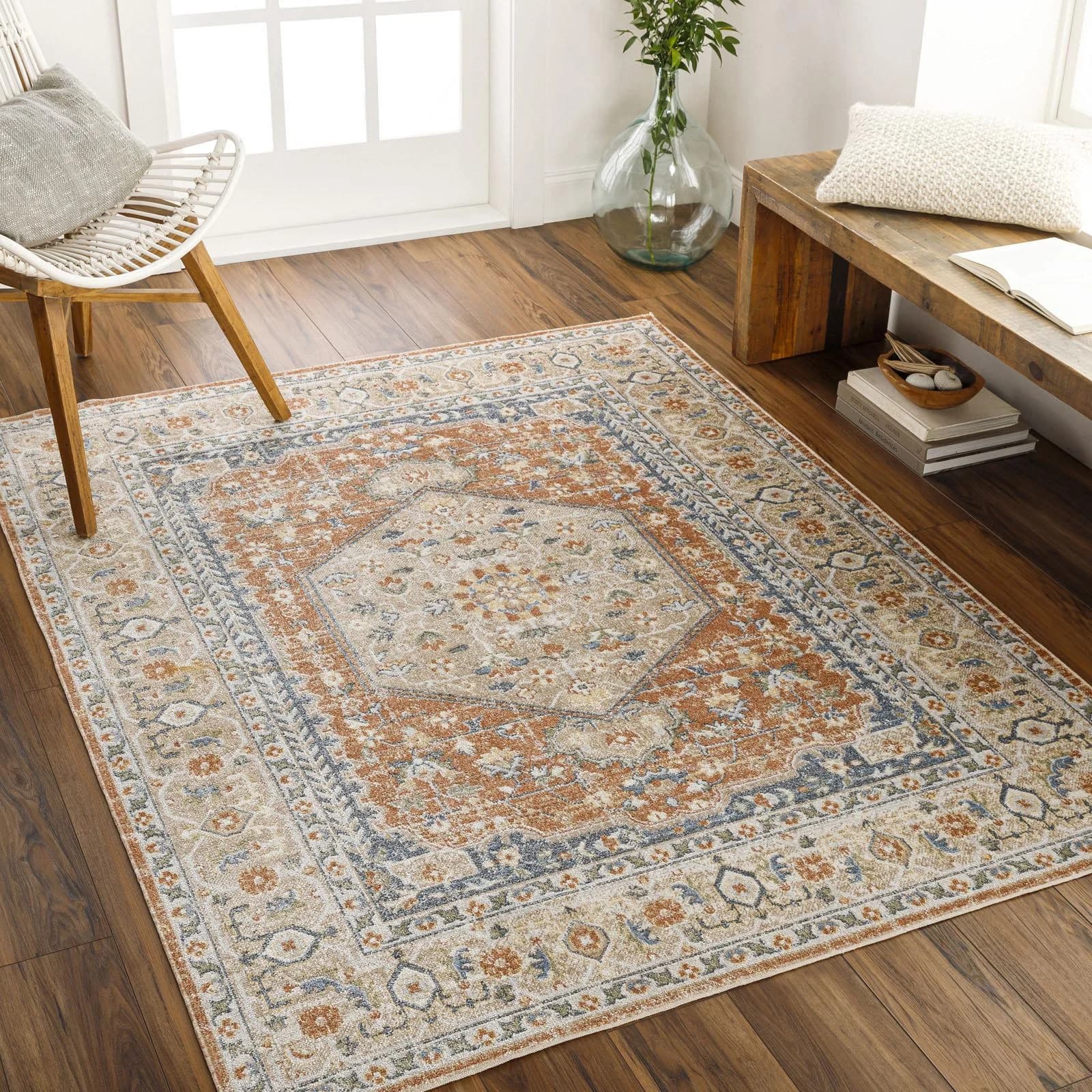 Brauner Teppich mit Boho- und Orient-Optik, Kunstfaser, 160x213 cm