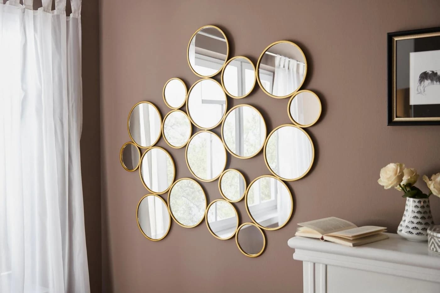 OTTO HOME Malisa Dekospiegel Gold 121x110cm Metall Wandspiegel