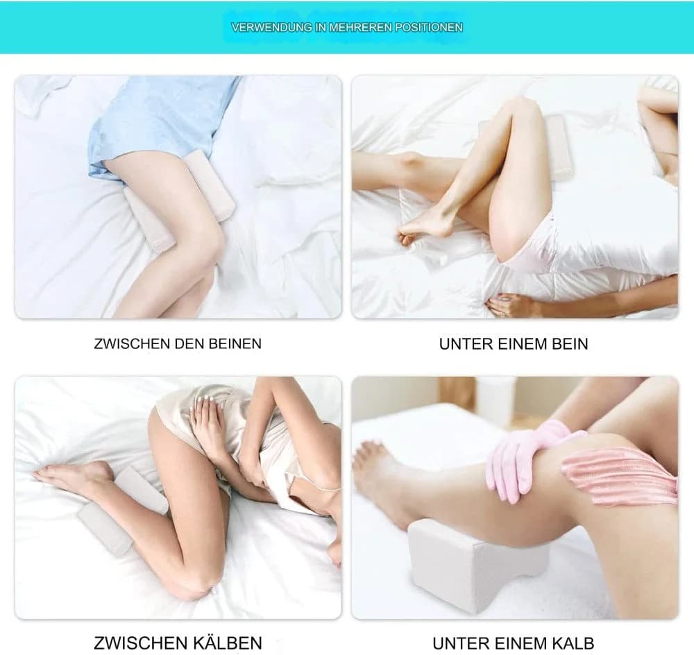 UMI Orthopädisches Kniekissen Memory-Schaum für Seitenschläfer
