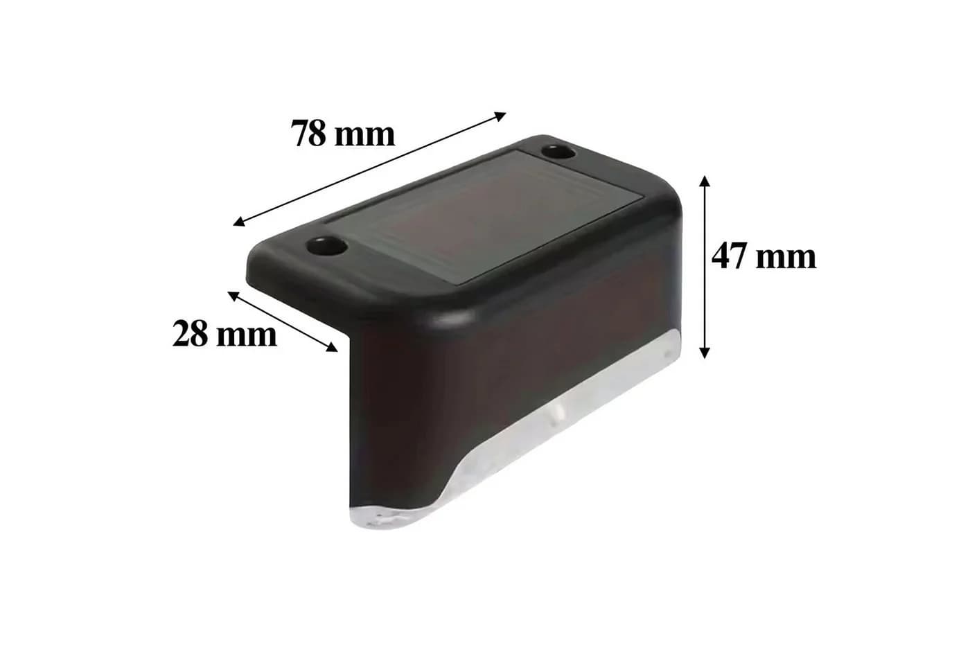 Realb2b Solar-Treppenleuchte 4er Set Schwarz Warmweiß IP44